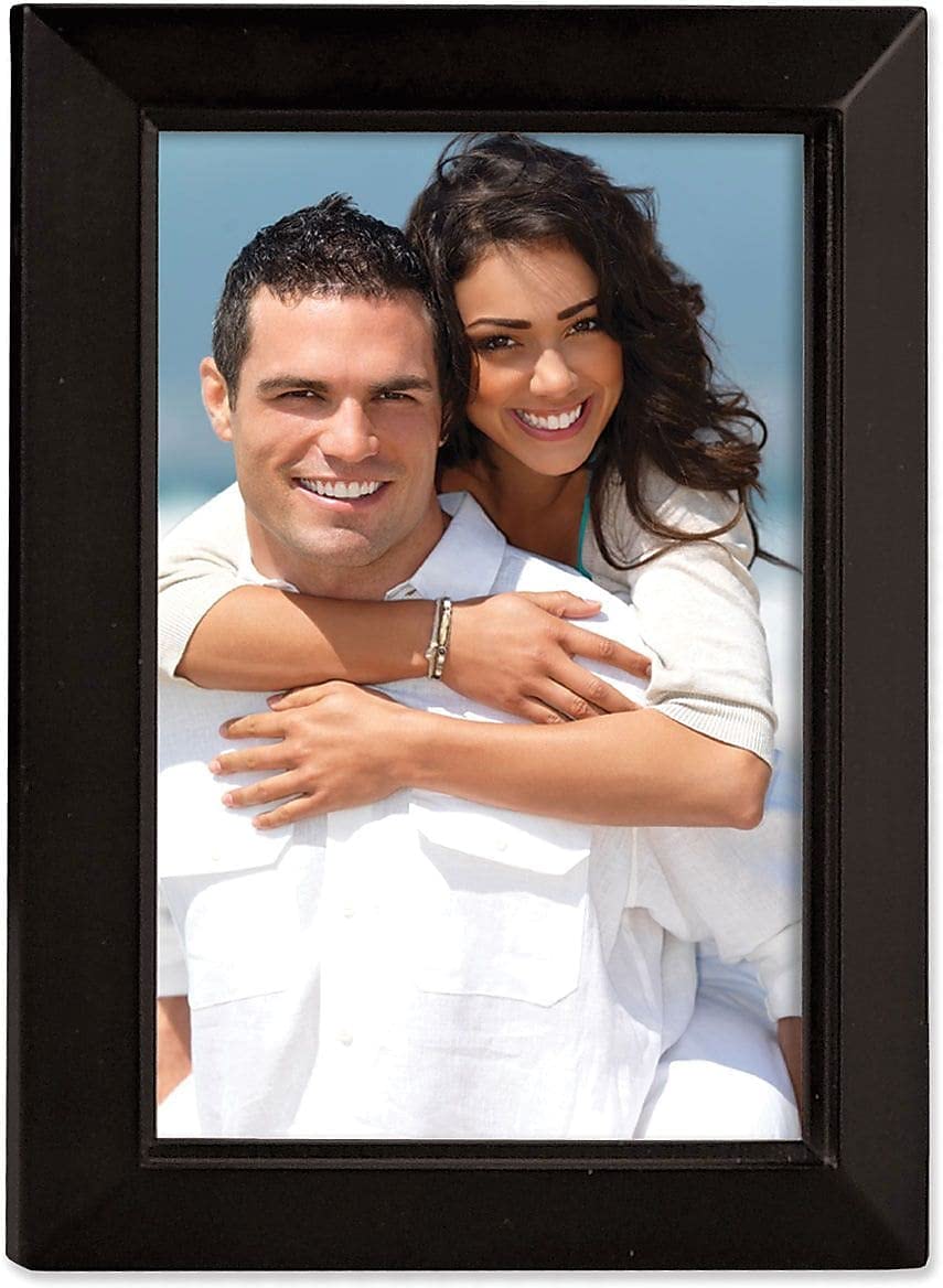Lawrence Frames Black Wood 4x5 Picture Frame - Estero Collection | Premium Wall & Tabletop Photo Display for Home, Office & Gifts