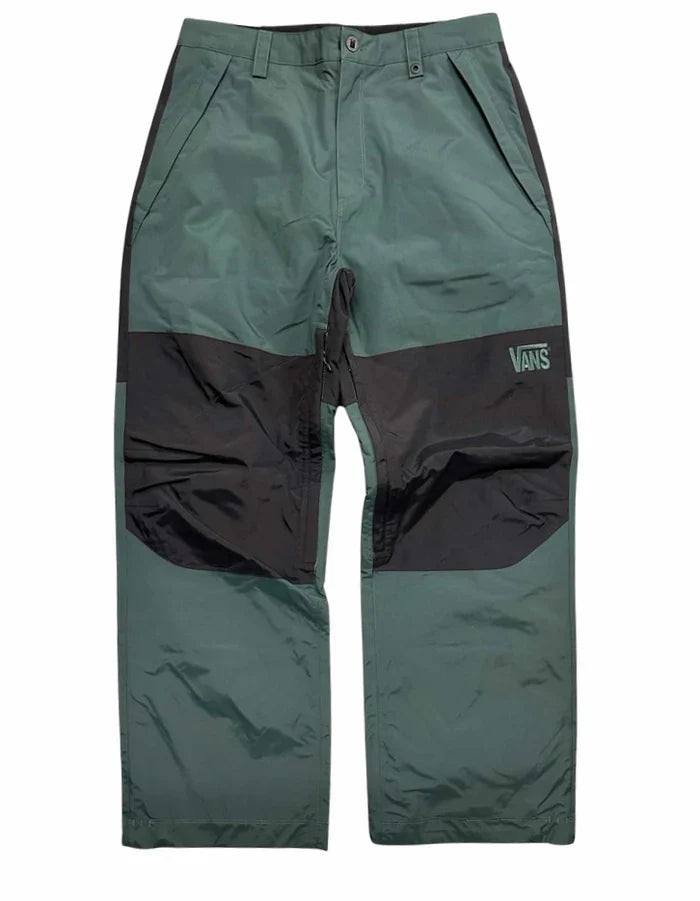 Vans MTE Hellbound Pants for Men - Waterproof Hiking & Outdoor Pants in Black/Green Gables - Perfect for Camping, Trekking & Winter Adventures