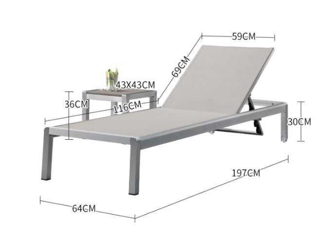 Premium Sun Lounger No.1 - Adjustable Outdoor Chaise Lounge for Poolside, Beach & Patio Relaxation
