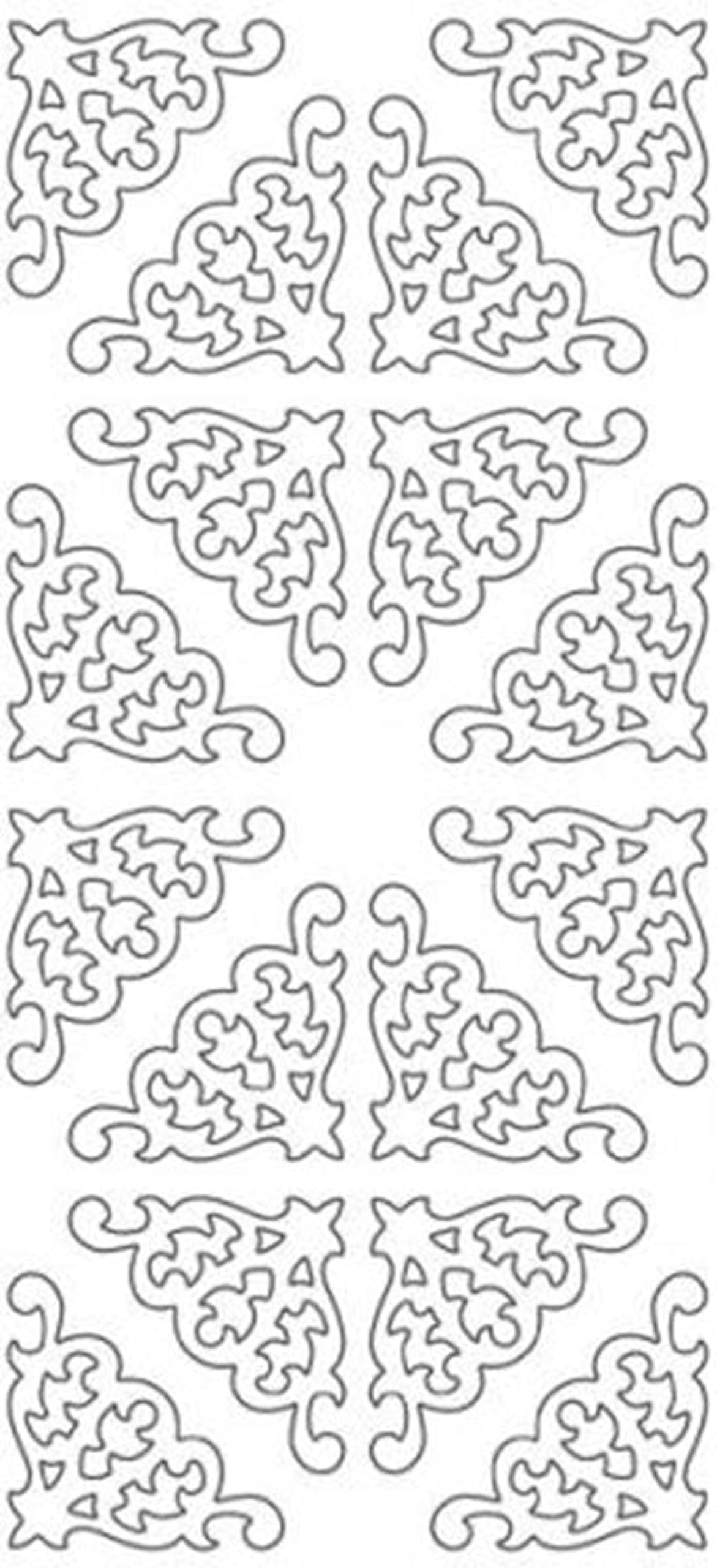 Ecstacy Crafts Large Corners 1852DS Double Sided Peel & Stick Adhesive Outlines - Perfect for Scrapbooking, Card Making, and DIY Home Decor Projects