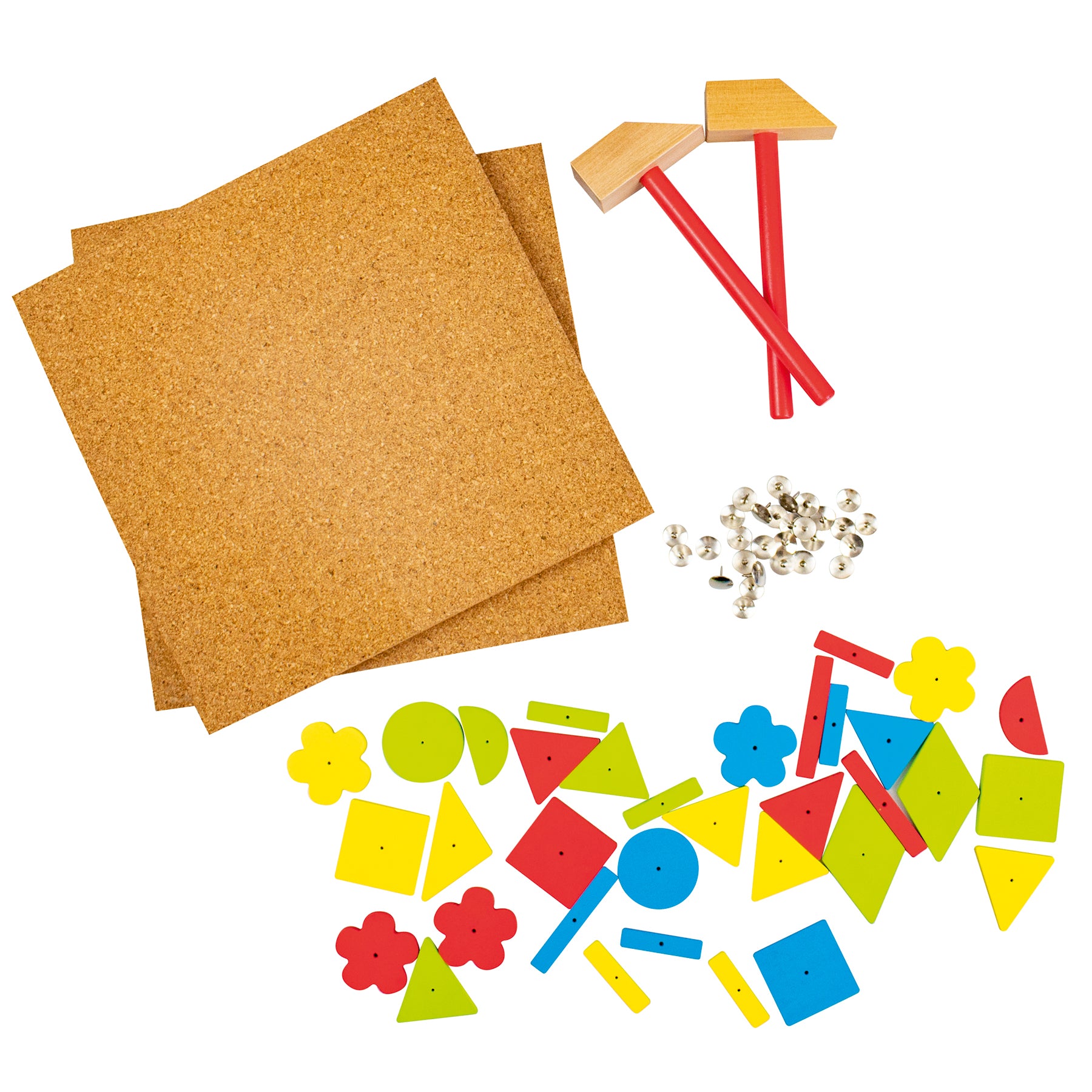 Beleduc Martello Game - Creative Cork Board Hammer & Nails Kit for Kids - Fun Wooden Construction Toy for Early Learning & Fine Motor Skills Development - Perfect for Home, Classroom & Playroom Activities