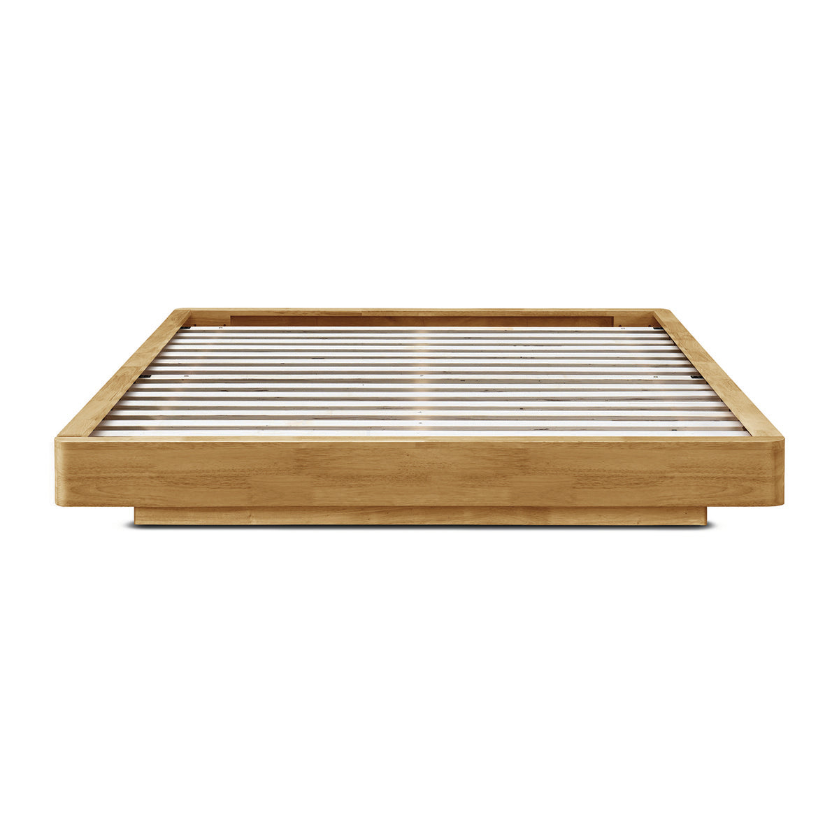 Solid Oak Kami Timber Platform Queen Bed Frame - Sturdy Wooden Bed Base with No Box Spring Needed - Perfect for Modern, Minimalist, and Farmhouse Bedroom Decor