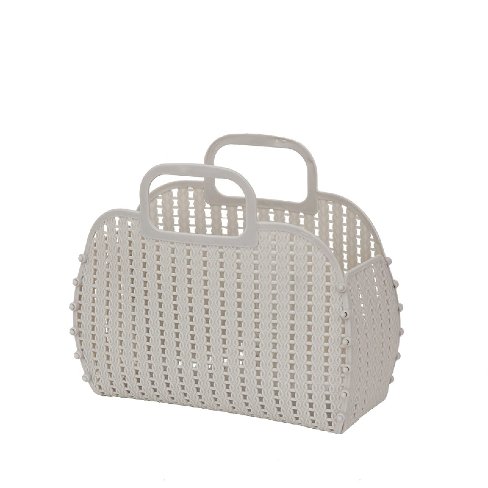 MRBJC Decorative Bathroom Storage Bin - Toilet Paper Basket & Vanity Organizer, Gray Toilet Tank Topper Container (26x10x22.5cm) - Perfect for Bathroom Organization, Small Space Storage & Home Decor