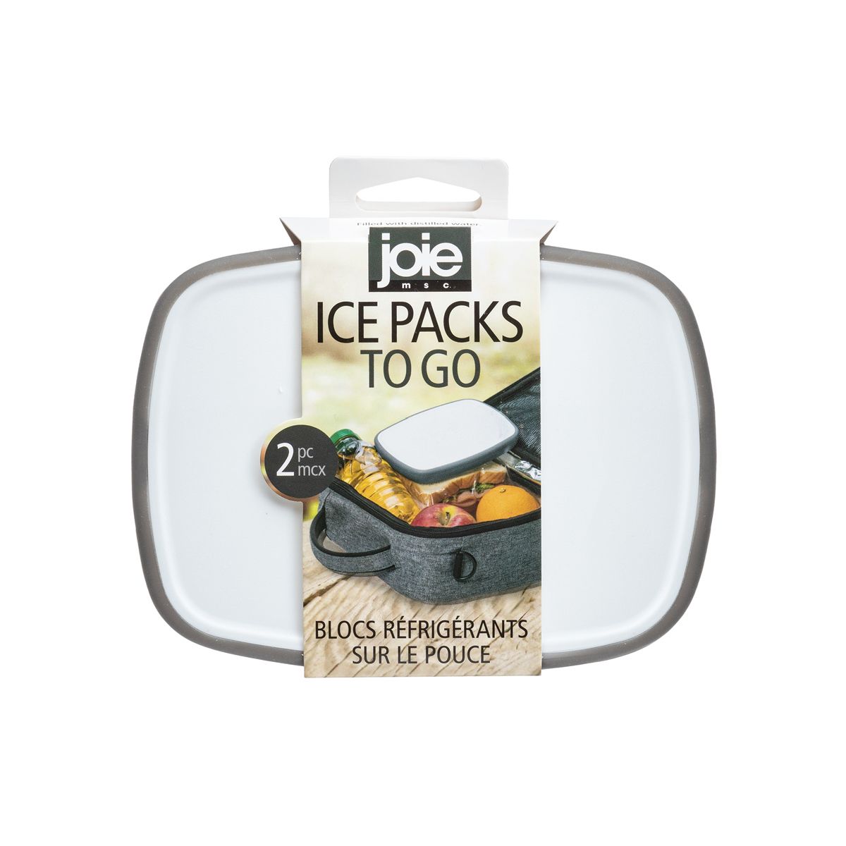 Joie Ice Pack 2 Pack - Reusable Gel Ice Packs for Injuries, Pain Relief & Cooler Bags - Perfect for First Aid, Sports Injuries, Headaches & Food Preservation