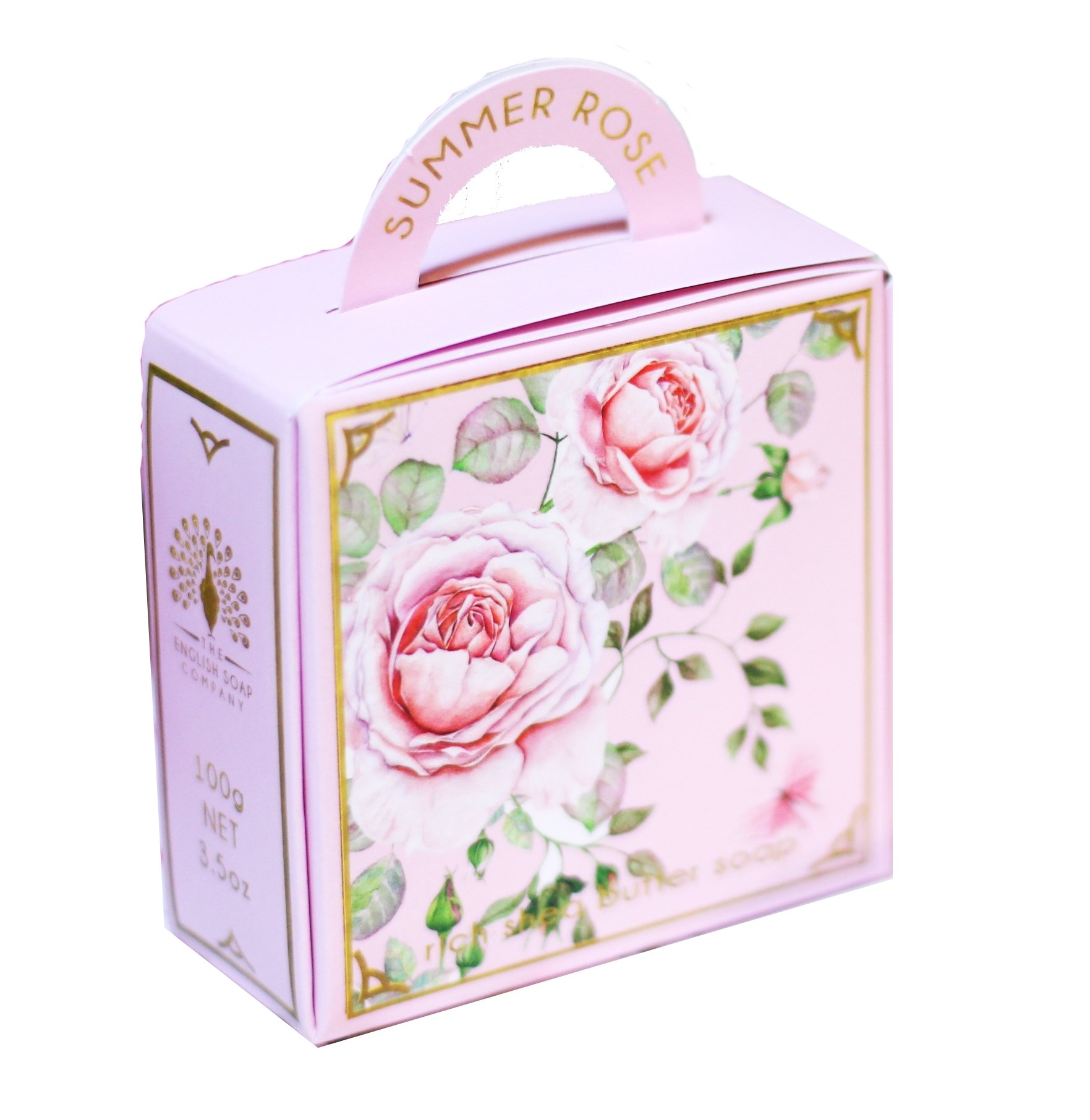 Premium Shea Butter Guest Soap 100g - Summer Rose Scented - Luxury Bath & Hand Soap for Hotels, Spas & Home Use