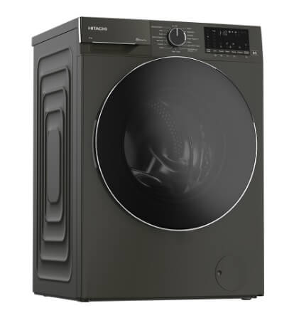 Hitachi BD 100YFVEM Front Load Washing Machine with Steam, Hygiene Function & Easy Iron Inverter - Perfect for Laundry Rooms, Apartments and Energy-Efficient Homes