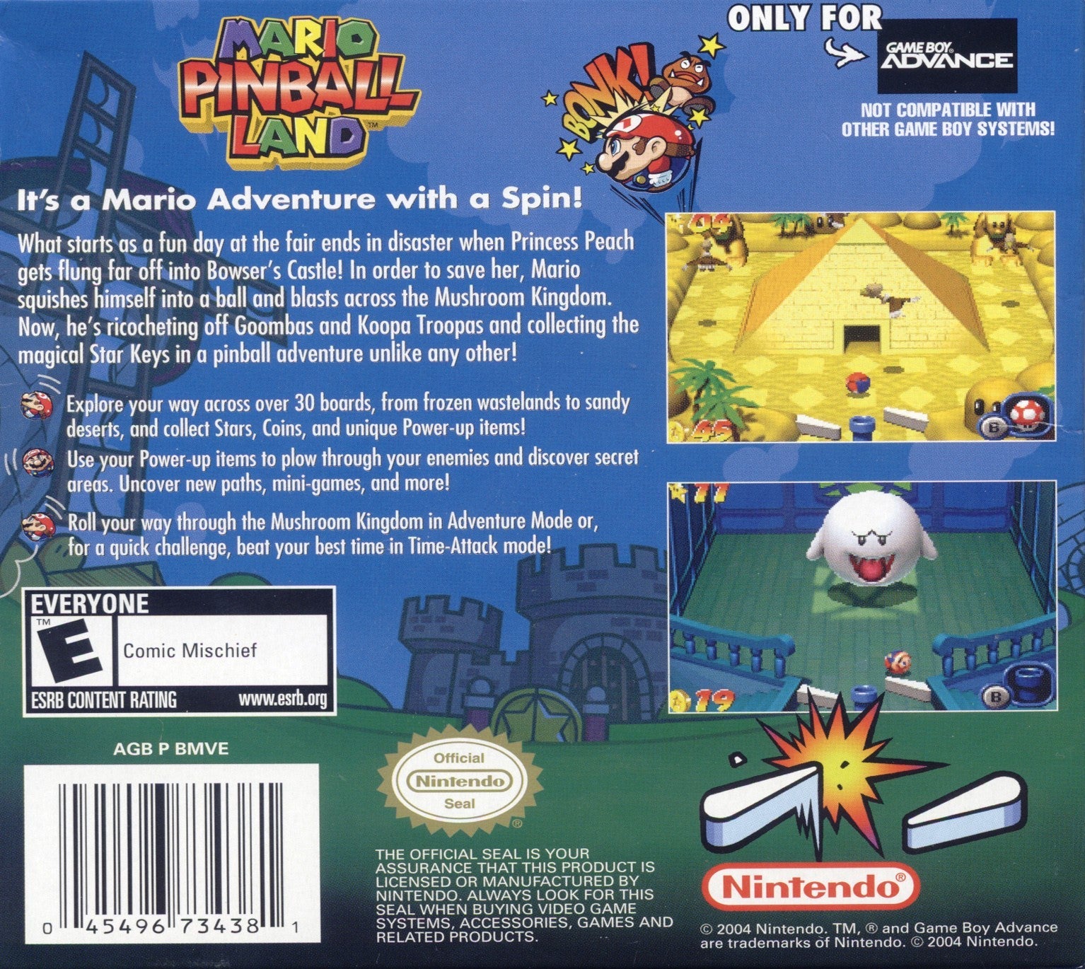 Super Mario Pinball Land - Nintendo Game Boy Advance (GBA) Retro Video Game Cartridge - Fun Classic Arcade Action for Kids & Adults - Perfect for Travel, Parties & Nostalgic Gaming Sessions