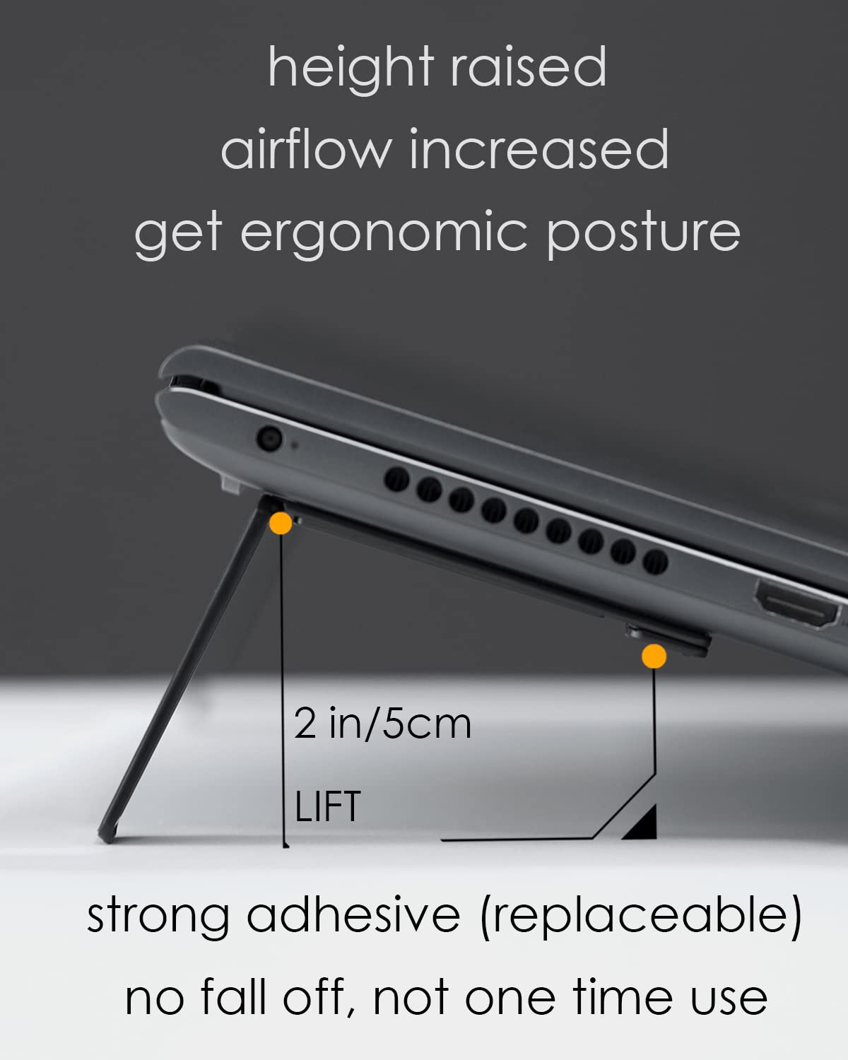 Aulumu G07 Portable Pop-Up Laptop Stand with Cooling Function - Ergonomic Adjustable Riser for MacBook, All Laptops & Tablets (8-20 Inch) - Perfect for Office, Home & Travel Use - Black