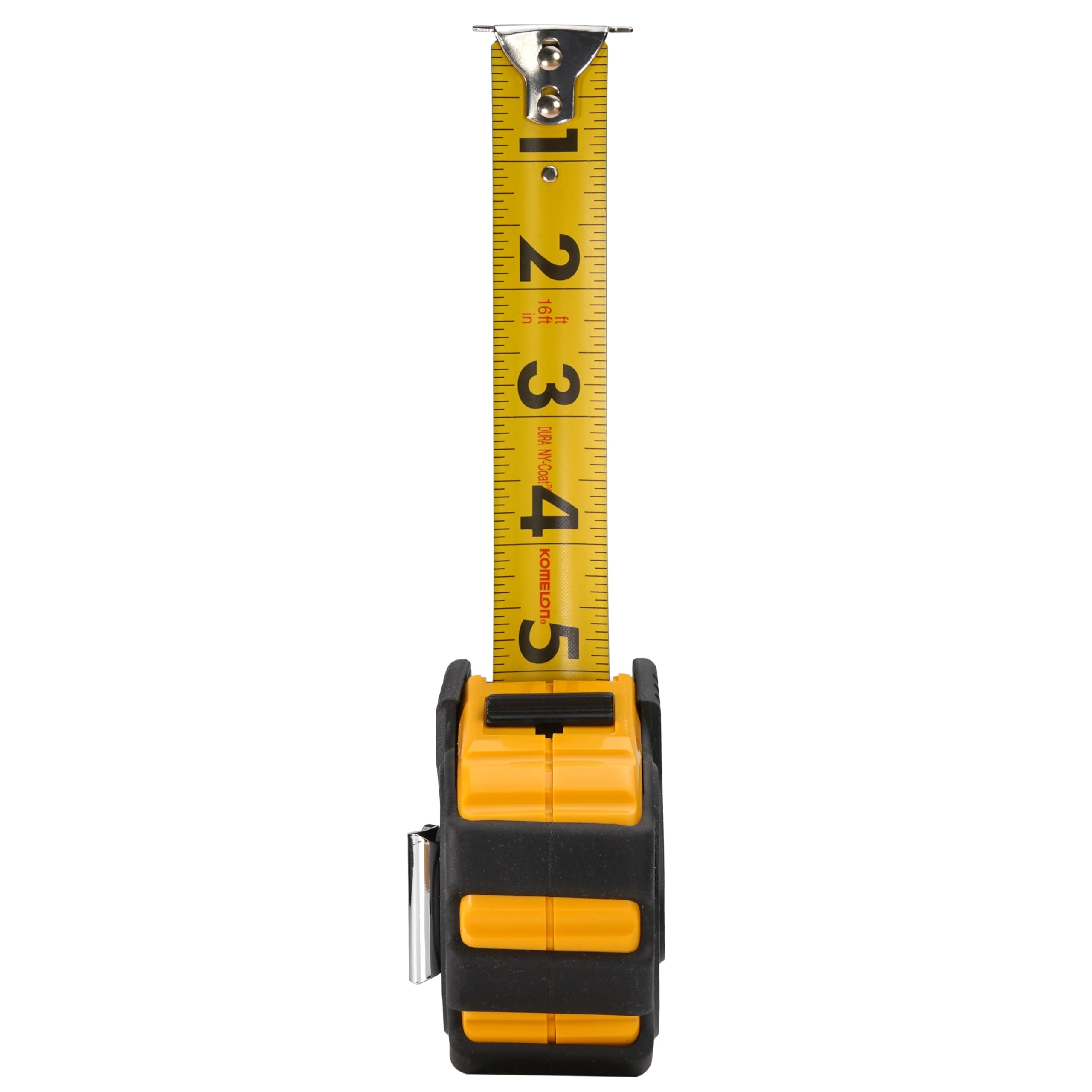 KOMELON 16ft Magnetic Tape Measure with MagGrip Hook & Shock-Absorbing Rubber - Heavy Duty Measuring Tool for Construction, Carpentry, DIY Projects