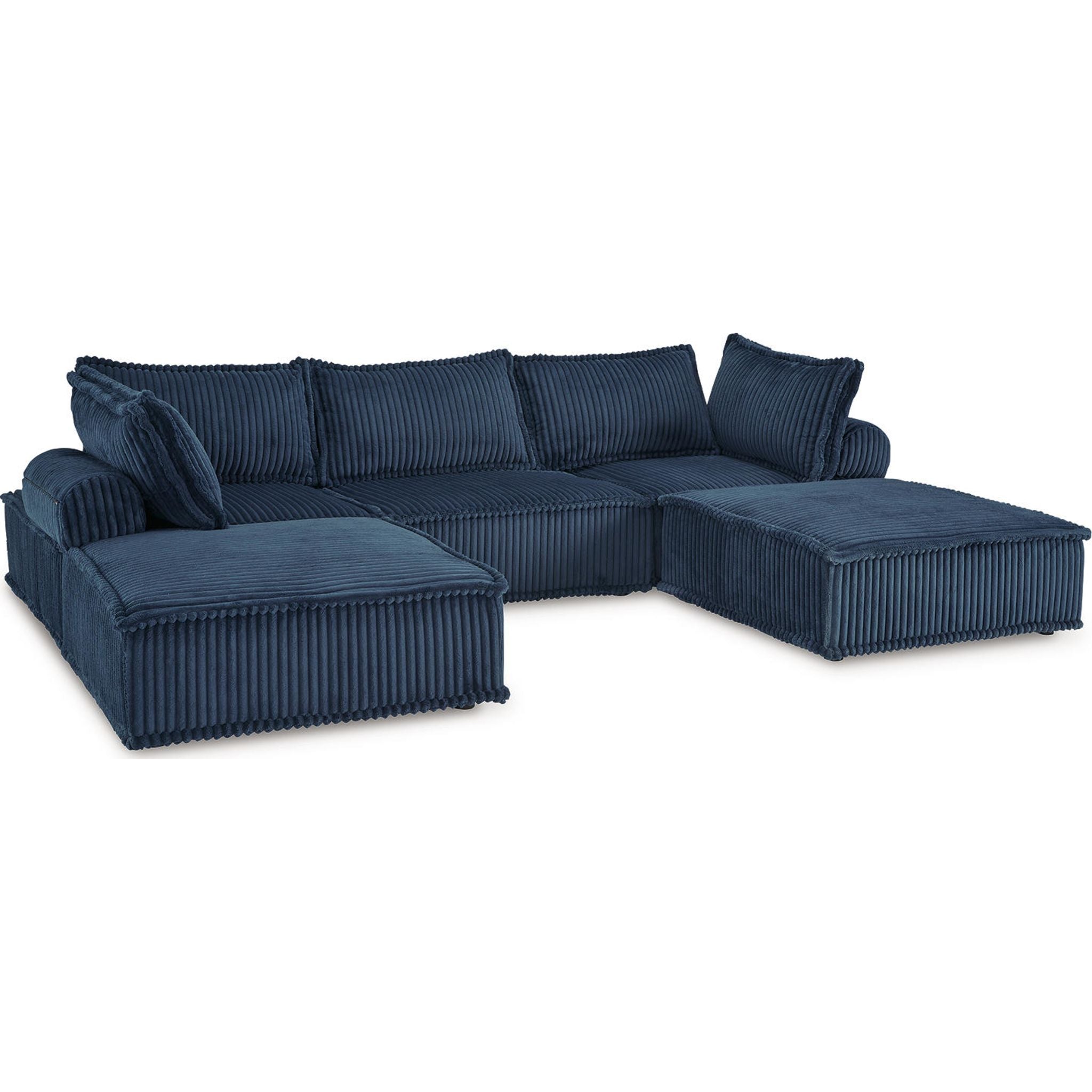 5-Piece Modular Sectional Sofa Set - Modern L-Shaped Couch with Reversible Chaise for Living Room, Family Room & Home Theater