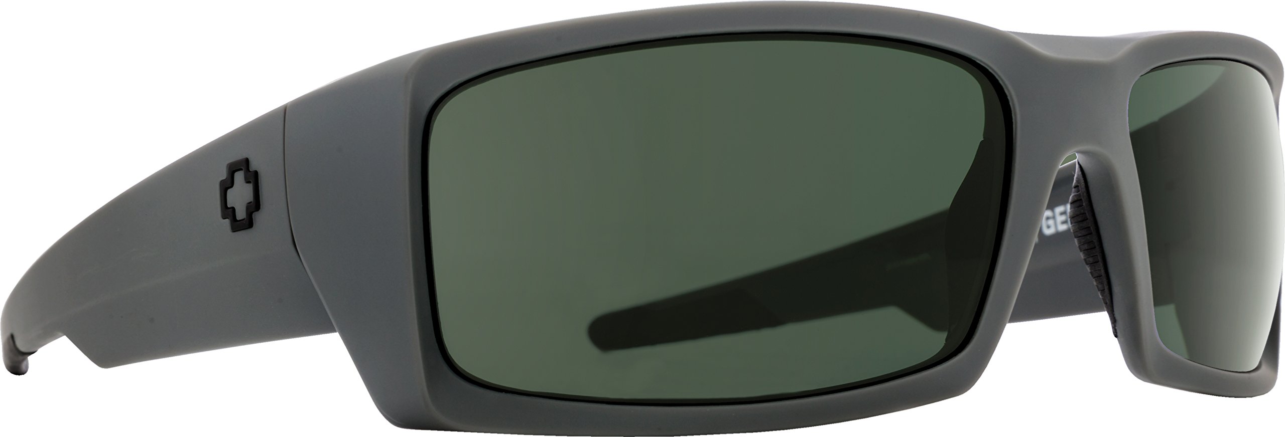 Spy Optics General Matte Black Wrap Polarized Sunglasses for Men & Women - UV Protection Sports & Driving Shades - Outdoor Activities, Cycling, Running, Fishing