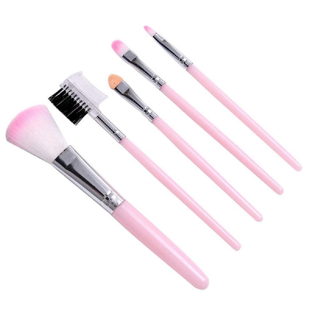 GOLD MAX Pink Makeup Brushes & Blender for Women - Wedding, Travel, Office Use