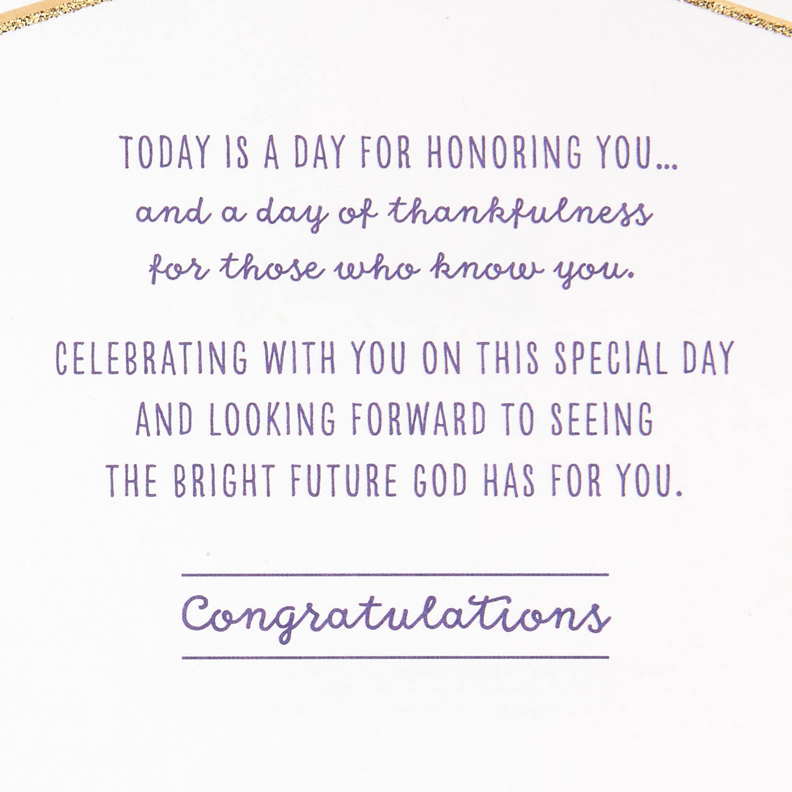 DaySpring Religious Graduation Card with Prayer - Inspirational Christian Graduation Greeting Card for High School & College Graduates - Perfect for Commencement Ceremonies & Graduation Parties
