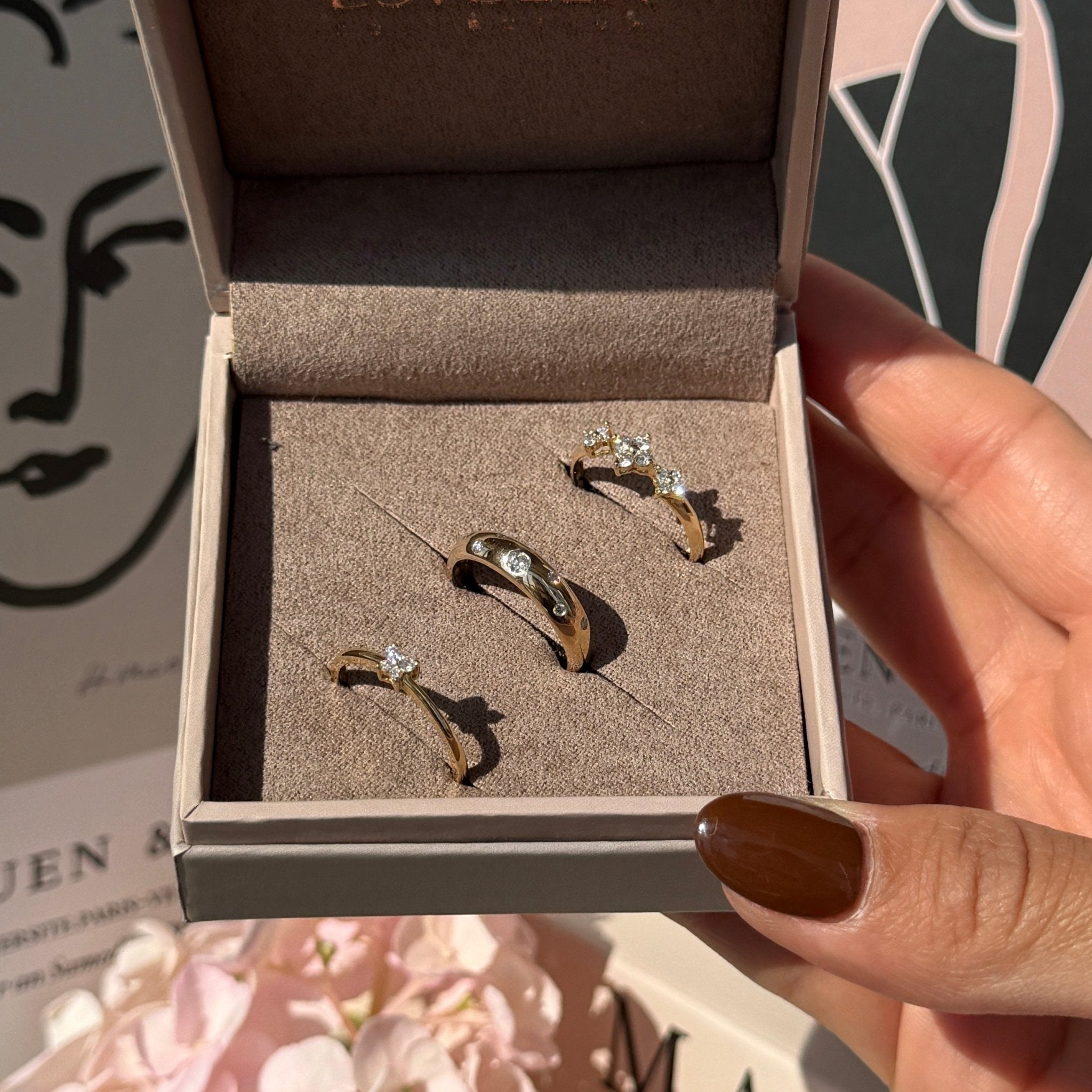 14K Yellow Gold Diamond Butterfly Ring – Elegant & Dainty Jewelry for Women, Perfect for Anniversary, Birthday & Special Occasion Gifts