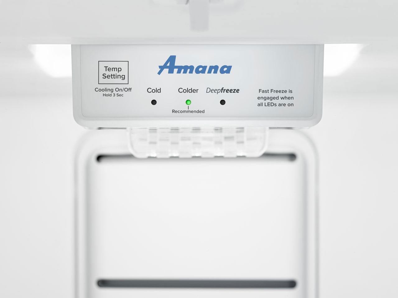 Amana 16 Cu. Ft White Frost Free Upright Freezer - Energy Efficient Home Appliance for Kitchen, Garage & Basement Storage (Model AFZ33X16DW)