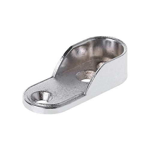 Ochoos 2-Pack Heavy Duty Closet Rod Brackets - Reinforced Metal Clothes Hanging Pole Support for Wardrobe, Shelving & Storage Organization - Perfect for Bedroom, Walk-in Closet and Laundry Room
