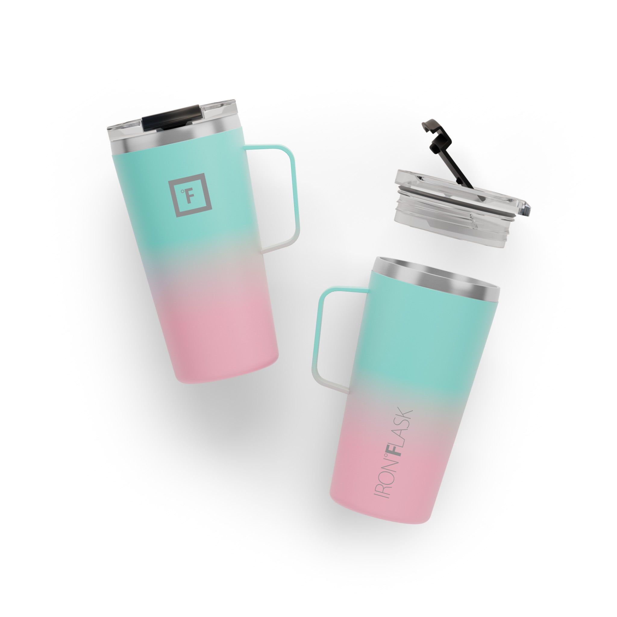 16 Oz Grip Coffee Mug - Insulated Travel Mug with Non-Slip Handle, Perfect for Hot & Cold Drinks - Ideal for Office, Commuting, Camping and Outdoor Activities