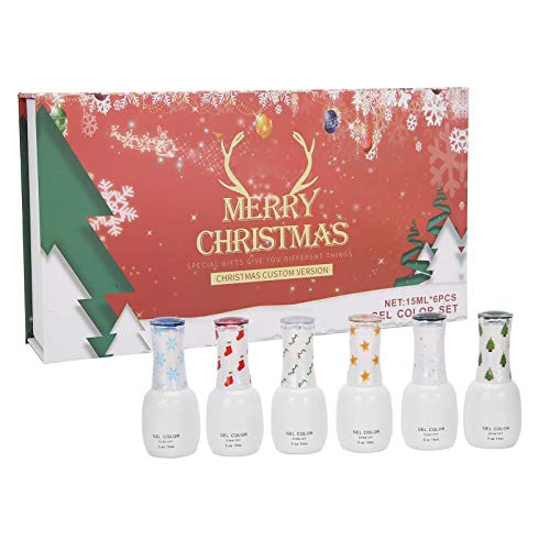 6 Colors Gel Nail Polish Kit - Odorless & Portable Nail Art Set with Long Lasting Shine | Perfect for Beginners, DIY Manicures at Home, Salon Quality Nail Care Gifts