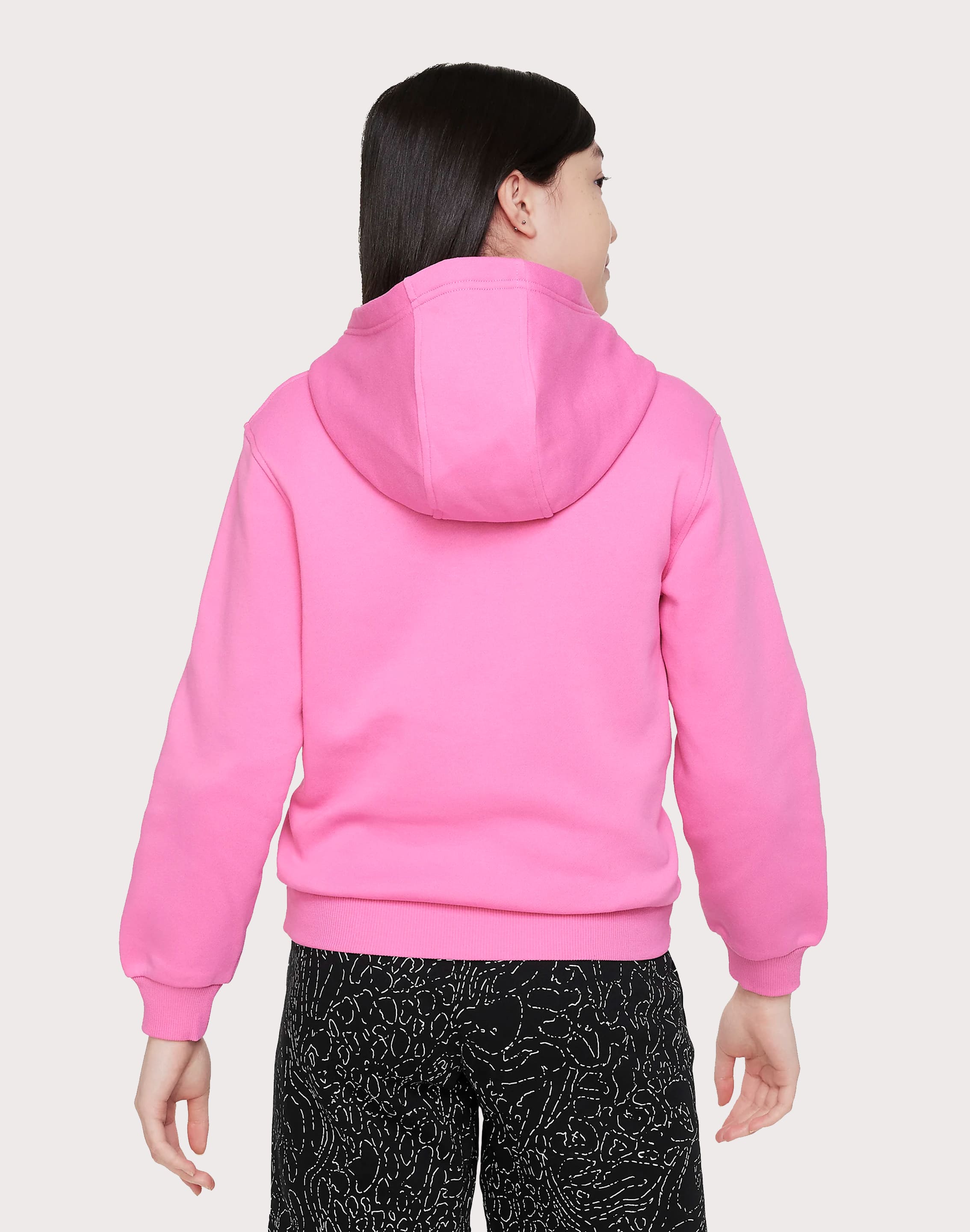Nike Kids NSW Club Fleece Pink Hoodie - Soft & Warm Pullover for Boys & Girls - Perfect for School, Play & Outdoor Activities
