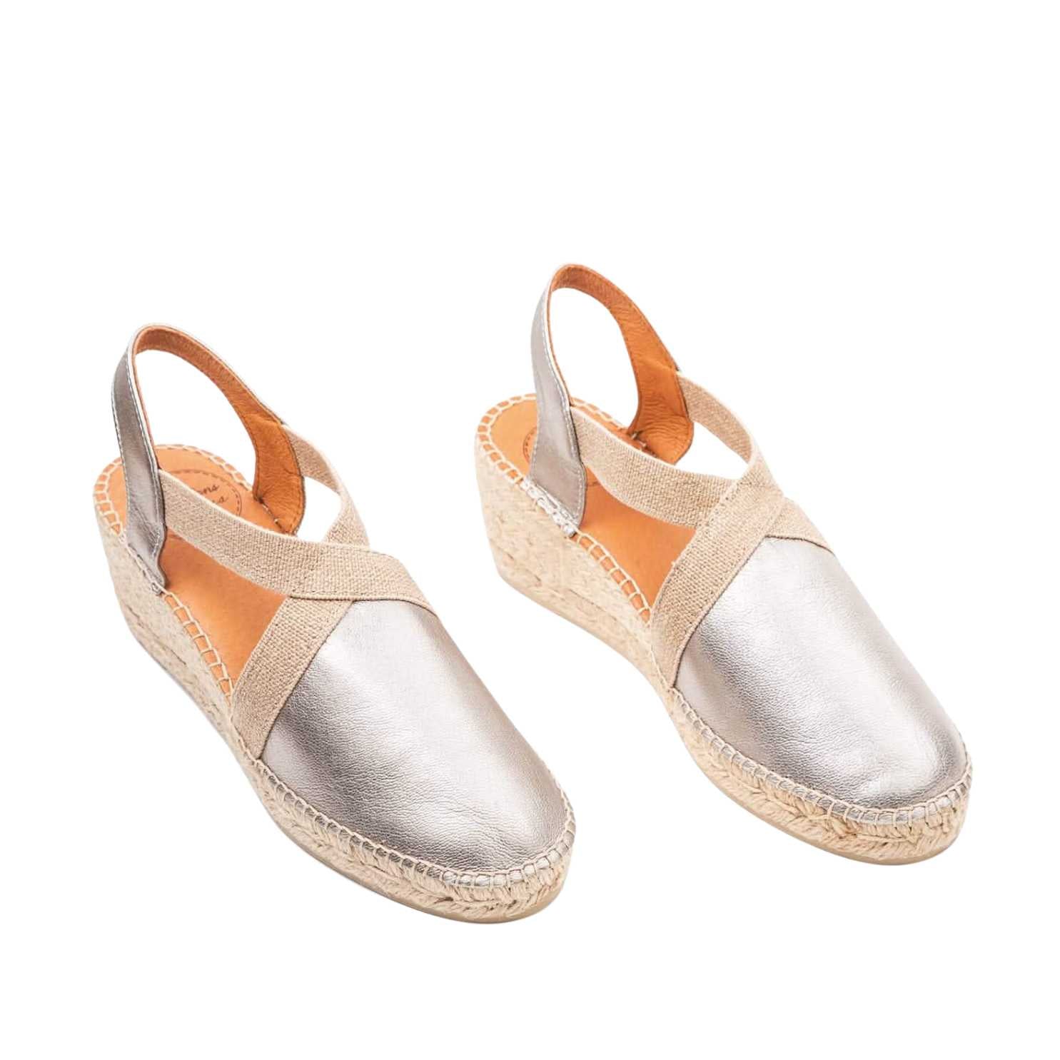 Women's Plain Leather Wedge Espadrilles - Comfortable Casual Summer Shoes for Beach, Vacation & Everyday Wear | Tossa