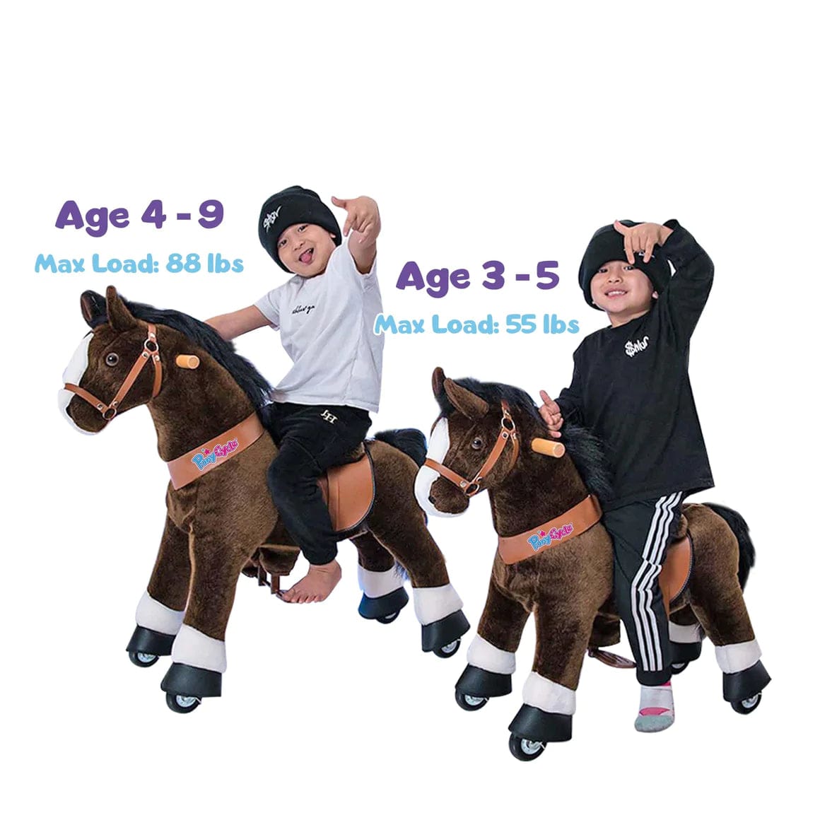 Ponycycle Ride On Toy for Kids Ages 3-5 | Interactive Rocking Horse with Wheels | Perfect for Indoor & Outdoor Play, Birthday Gifts, and Preschool Learning Activities