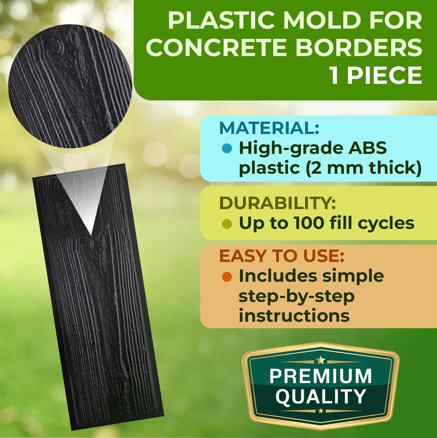 DIY Precast Concrete Molds - Set of 2 Wooden Pavers Cement Paver Molds for Stepping Stones & Garden Pathways | Pathmaker II Mold for Concrete Paving | Perfect for DIY Landscaping & Outdoor Decor Projects