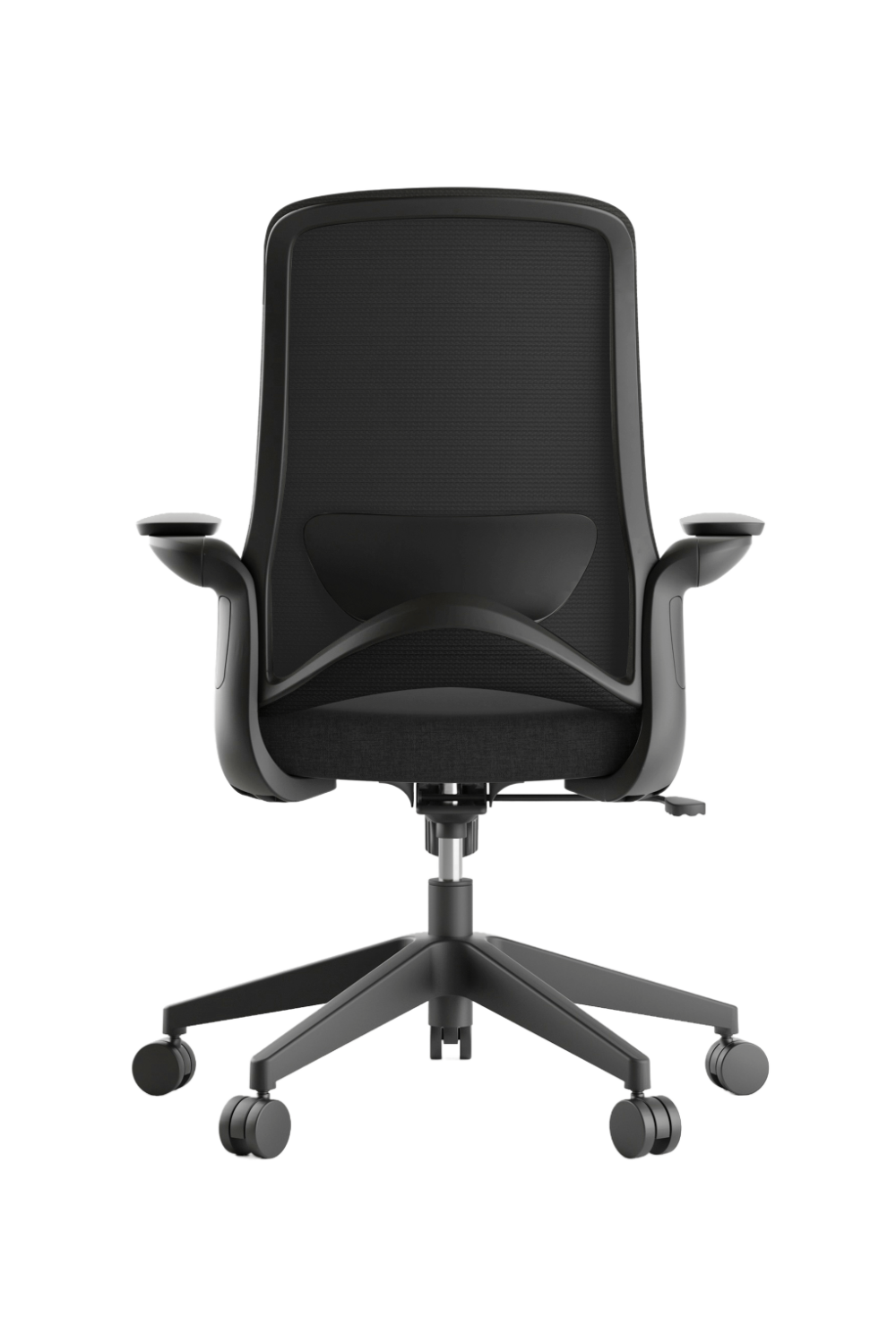 Eurotech Ryze Modern Task Chair - Ergonomic Black Fabric Office Chair for Home & Work, Comfortable Desk Chair for Long Hours Sitting, Perfect for Office, Study, or Gaming Setup