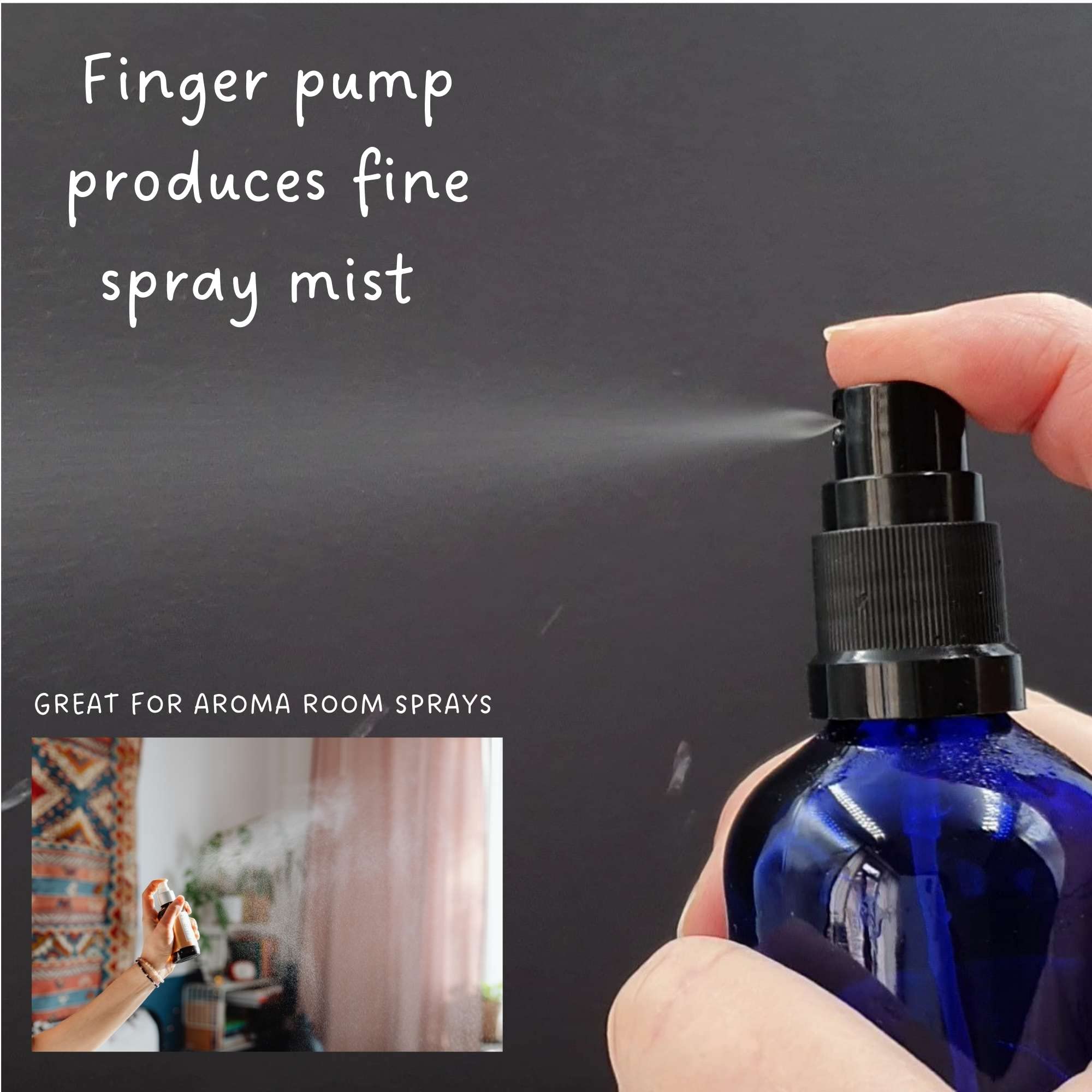 Premium 30ml Blue Glass Spray Bottles - Set of 5 - Essential Oil Diffuser, Perfume Atomizer, DIY Skincare & Hair Mist - Perfect for Travel, Home Spa, Gifting & Aromatherapy - BPA-Free, Leak-Proof Design