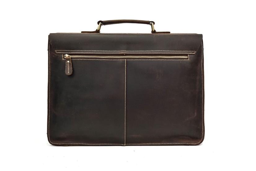 Premium Genuine Leather Messenger Bag for Men - Stylish Brown Satchel Briefcase for Work, Travel & Business (Ideal for Office, Commuting & Daily Use)