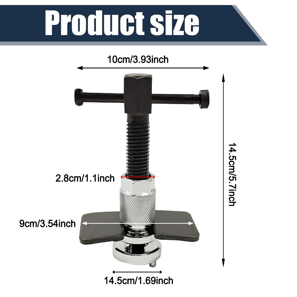 Brake Caliper Piston Rewind Tool Kit - Professional Brake Piston Wind Back Tool Set for Car Rear Brake Pad Replacement - Right Handle Design for Easy Brake Maintenance - Perfect for DIY Mechanics & Auto Repair Shops