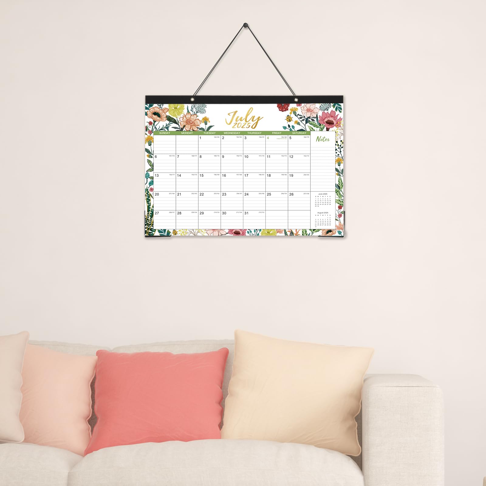 2025-2026 18-Month Desk Calendar | July 2025 - December 2026 | Large 17