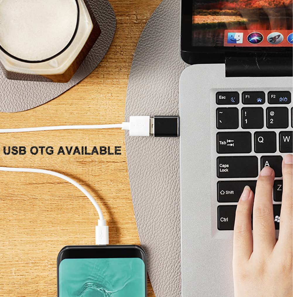 4-Pack USB C Adapters - USB C to USB 3.0 OTG & Micro USB to USB C Adapter - Compatible with MacBook Pro, Samsung Galaxy, Smartphones, Laptops & PCs - Perfect for Travel, Office & Car Charging