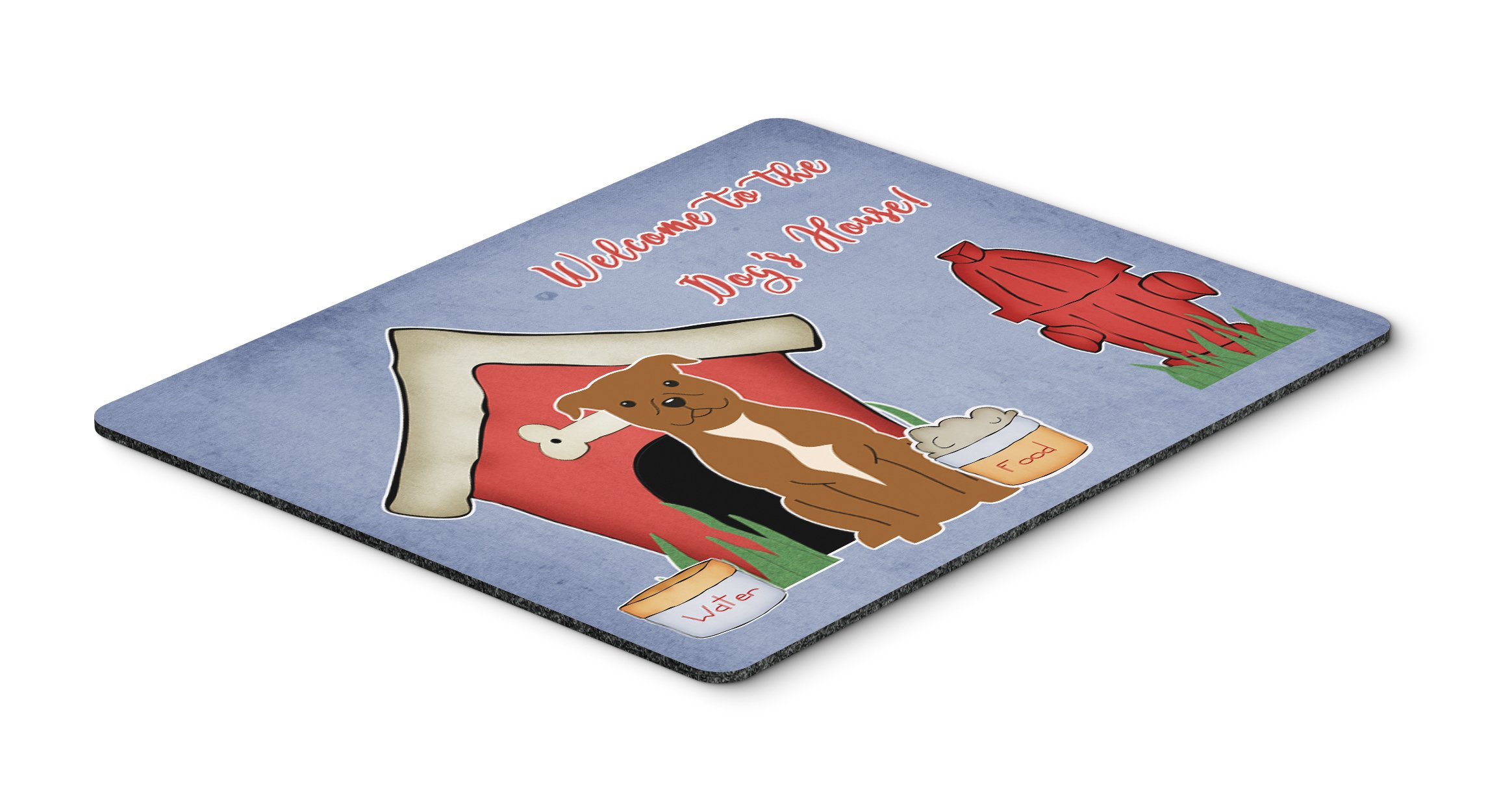 Staffordshire Bull Terrier Brown Mouse Pad - Washable Large Desk Mat for Home Office, Gaming & Computer Work | Dog Lover Gift & Kitchen Hot Pad Trivet | Caroline's Treasures BB2801MP Dog House Collection