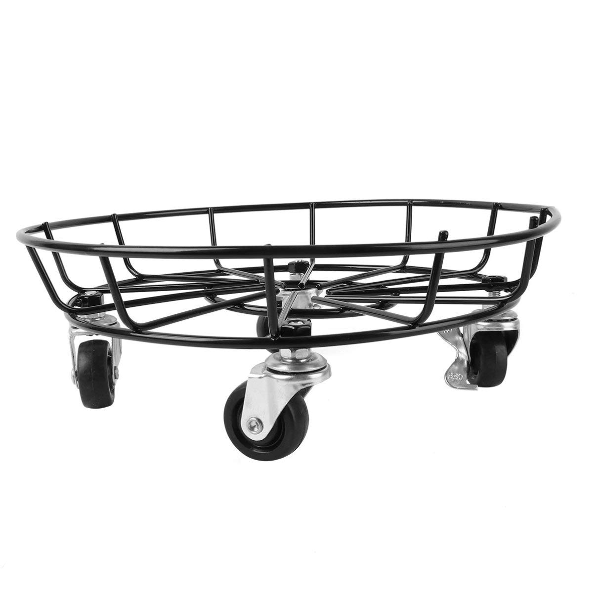 YARNOW 30cm Metal Plant Caster with Wheels - Round Plant Pot Mover Dolly for Indoor Outdoor Garden, Balcony & Patio | Heavy Duty Flower Pot Stand with Saucer for Easy Mobility