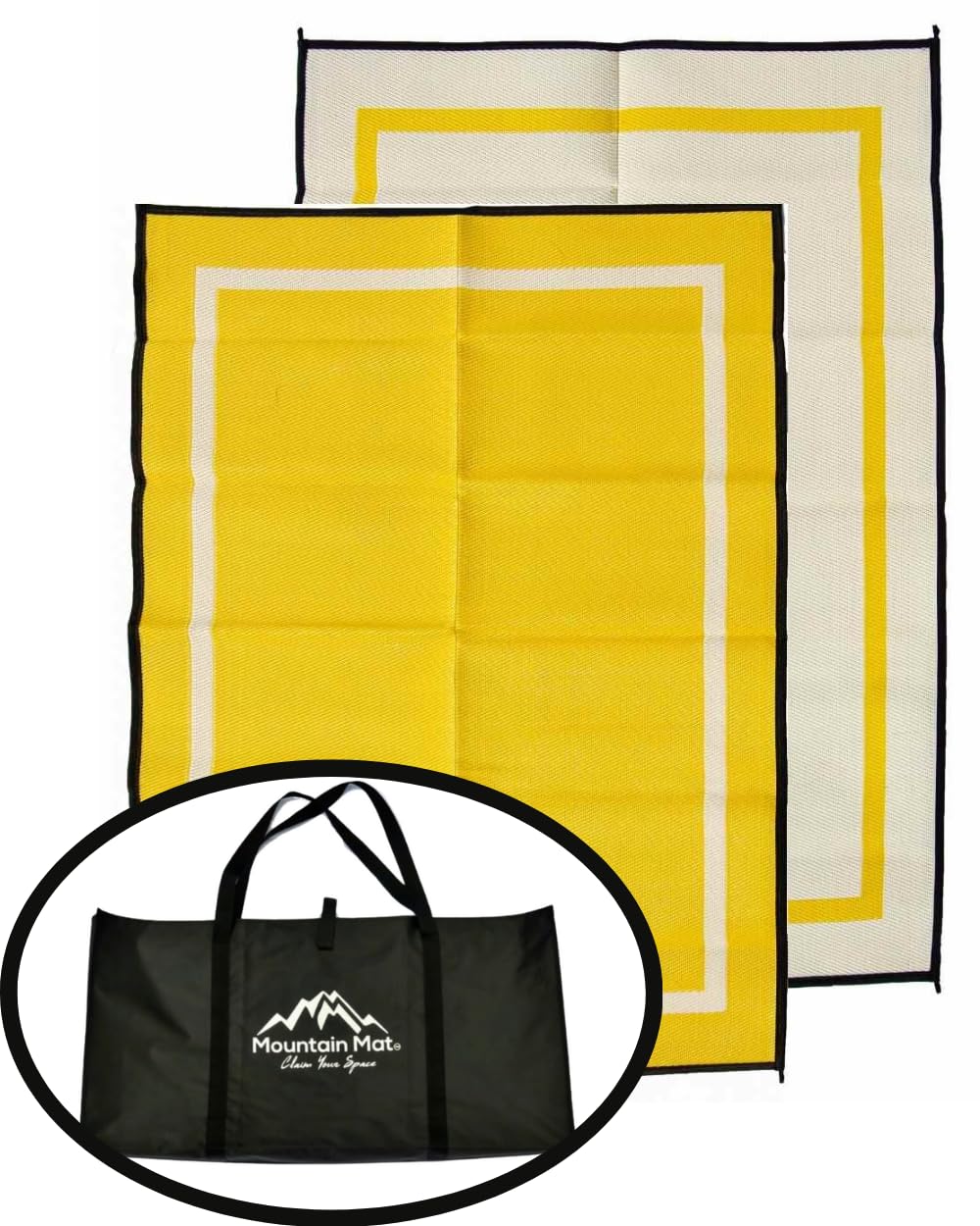 Eco-Friendly Recycled Plastic Outdoor Mat - Waterproof & Lightweight for Beach, Camping, Picnics, RV Travel & Backyard Use | Perfect Sand-Resistant Ground Cover for Outdoor Adventures