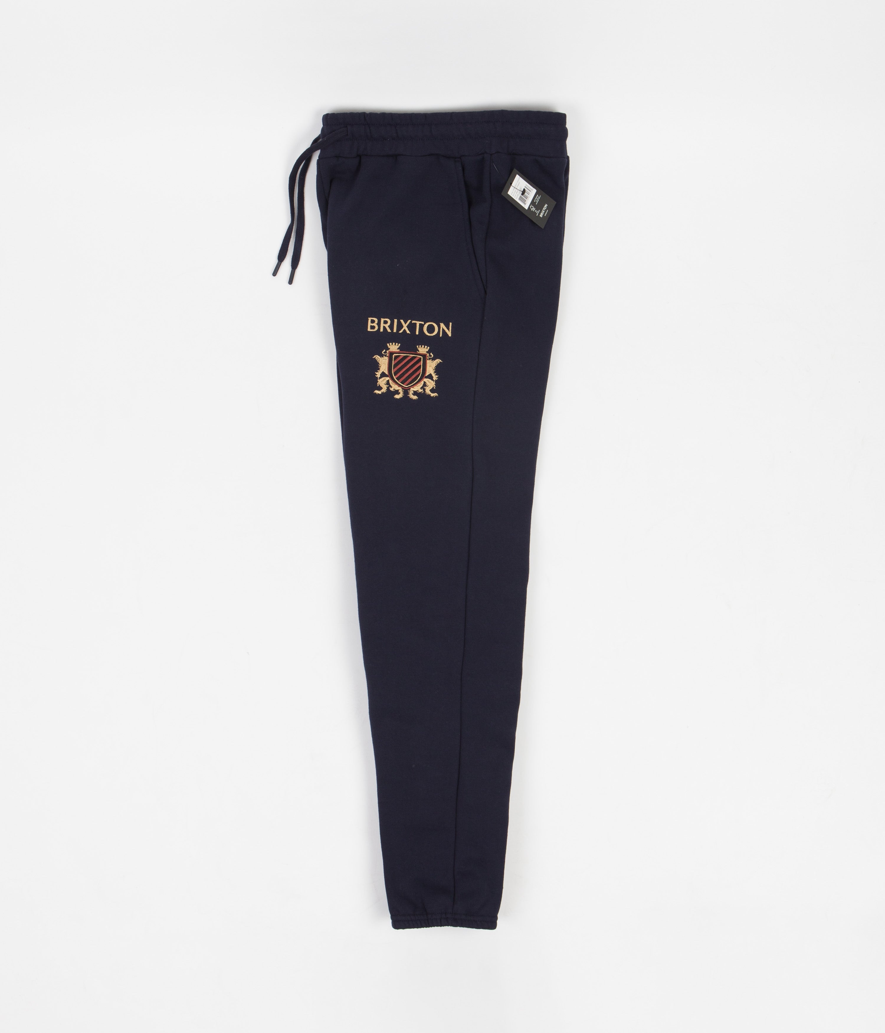 Brixton Lion Crest Jogger Pants for Men - Comfortable Navy Blue Joggers with Stylish Lion Logo - Perfect for Casual Wear, Gym, and Lounge