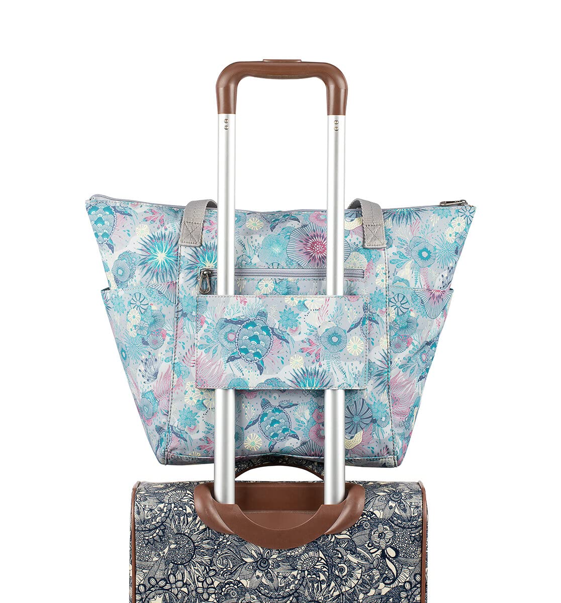 Sakroots Tacoma Eco-Twill Tote Bag - Reusable Grocery Shopping Tote for Women, Eco-Friendly Cotton Canvas Tote with Pockets - Perfect for Work, Beach, Travel & Farmers Market