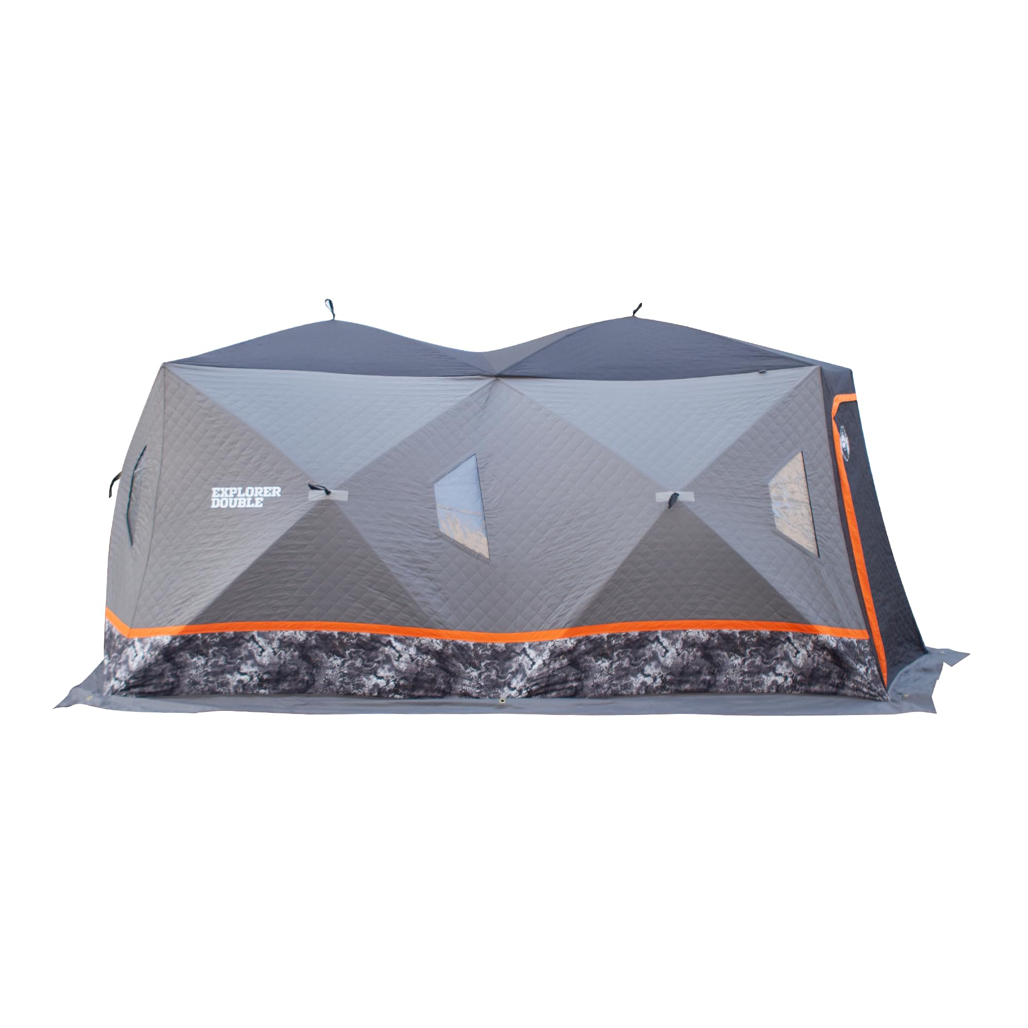 Explorer Series Wide Bottom Insulated Ice Fishing Shelter Tent - 6-8 Person Portable Winter Shelter for Ice Fishing, Hunting & Outdoor Camping | Heavy-Duty Waterproof Design for Extreme Cold Weather