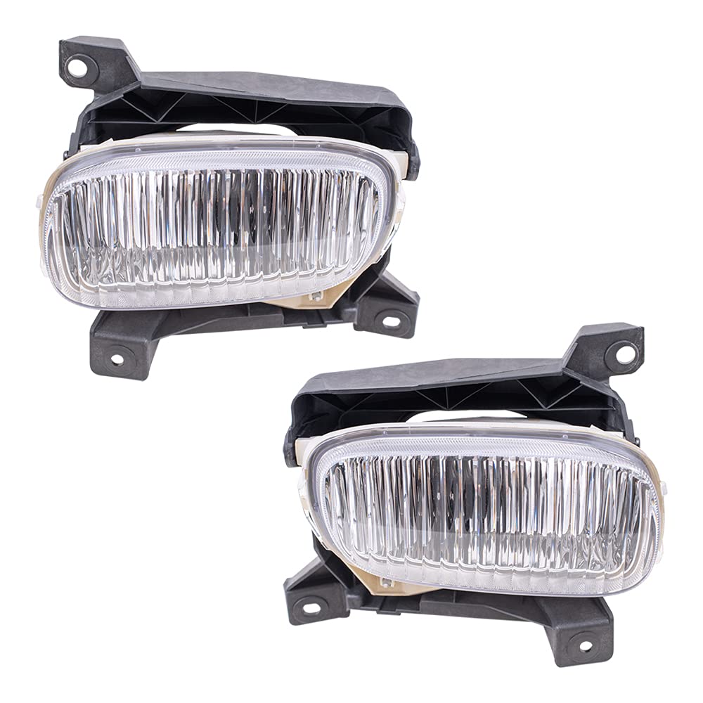 Brock Replacement Fog Light Kit - Driver & Passenger Side Oval Lamps with Steel Bumper Mount for 2000-2006 Toyota Tundra (Part# 81220-0C010, 81210-0C010) | Durable Off-Road Lighting for Night Driving & Adverse Weather Conditions