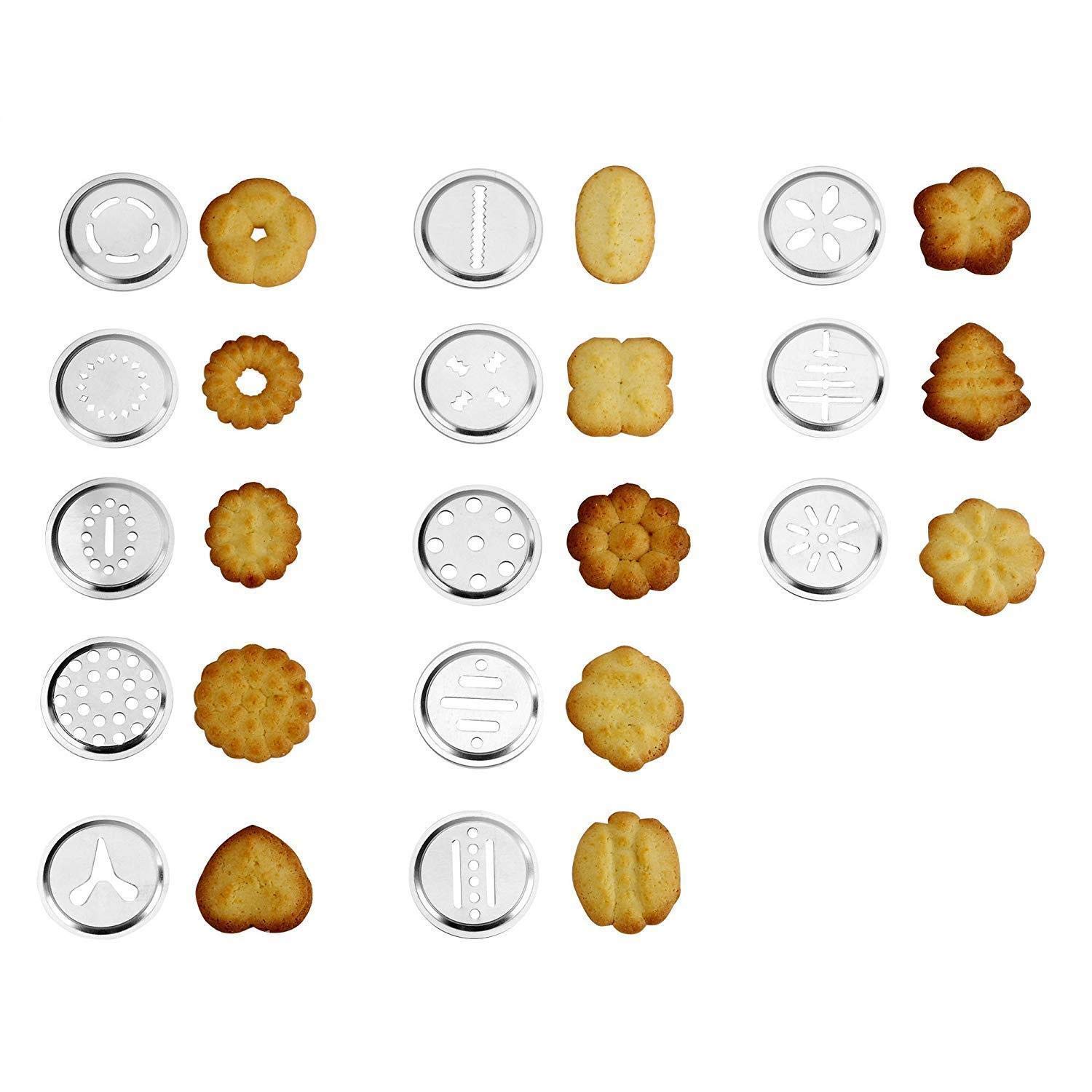Premium Stainless Steel Cookie Press Gun Set with 8 Icing Nozzles & 13 Molds - Professional Biscuit & Cake Decorating Kit for Baking, Parties & Holiday Treats