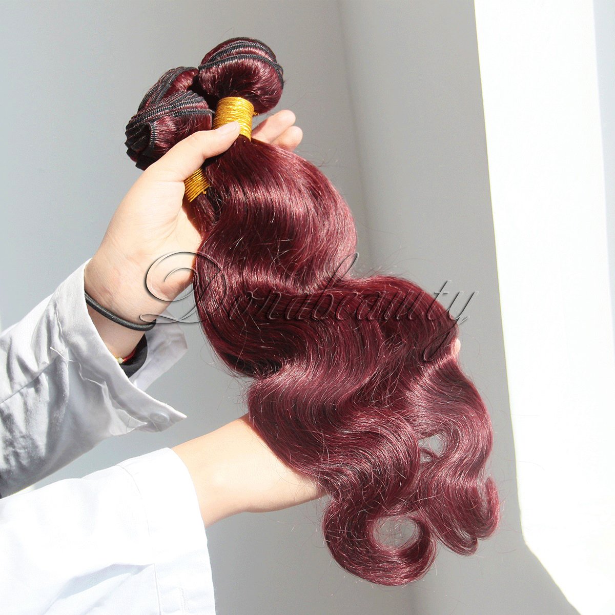 #99J Burgundy Brazilian Human Hair Bundles - 100% Virgin Body Wave Hair Extensions 20