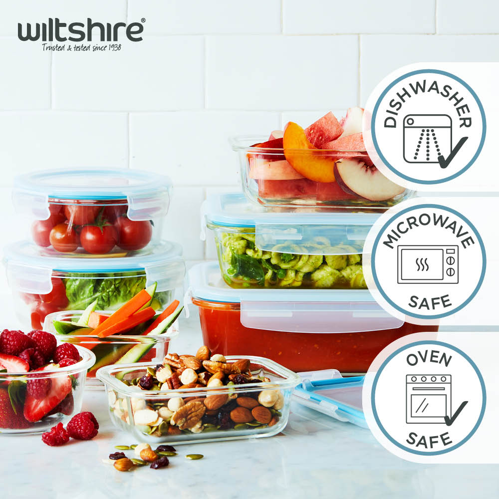 Premium Glass Food Storage Containers with Dividers - 500ml Square Meal Prep Containers for Lunch, Leftovers & Portion Control | BPA-Free, Microwave & Dishwasher Safe
