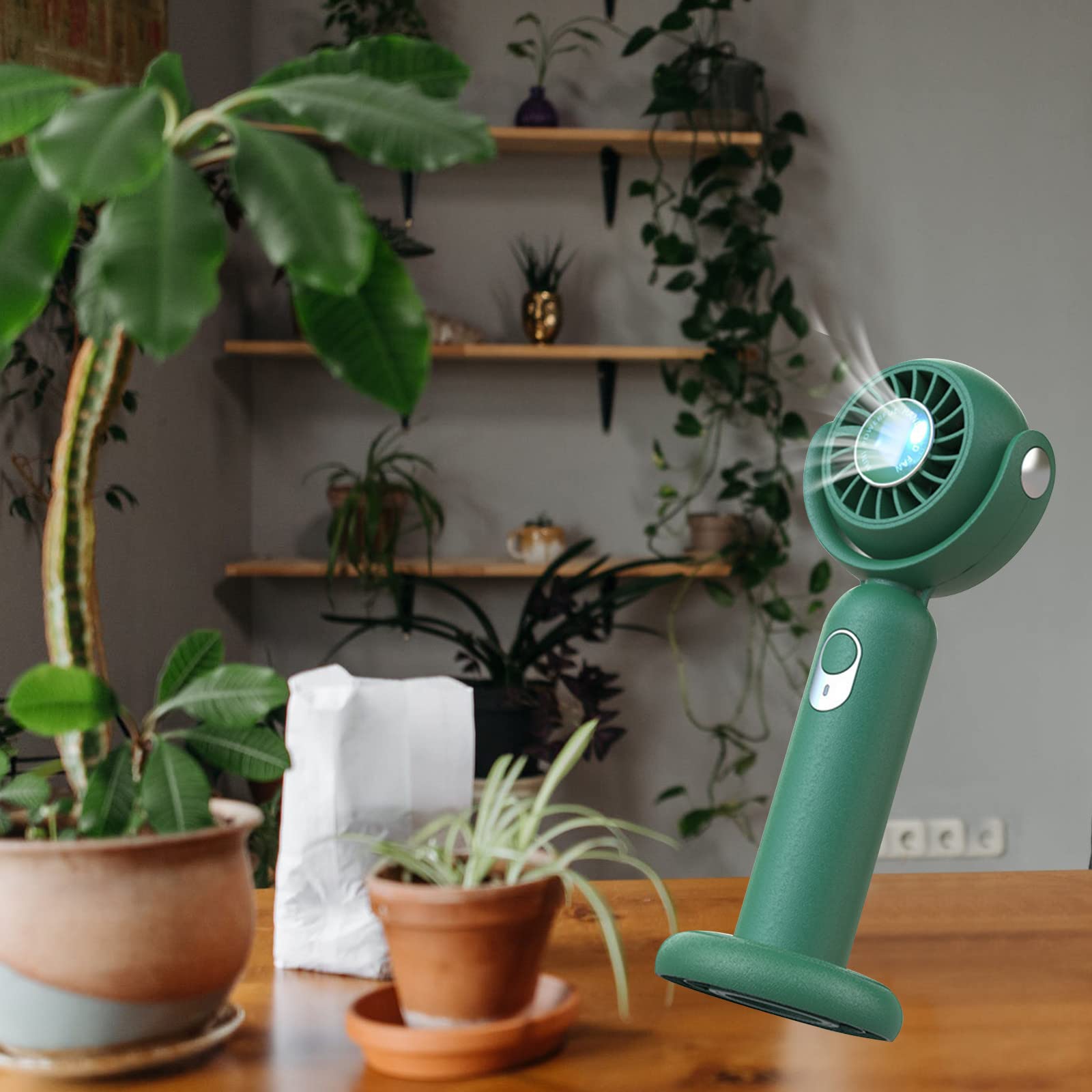 Cafuvv Portable Handheld Mini Fan - USB Rechargeable, 3 Speed Adjustable, Battery Operated for Outdoor, Travel, Office & Home Use