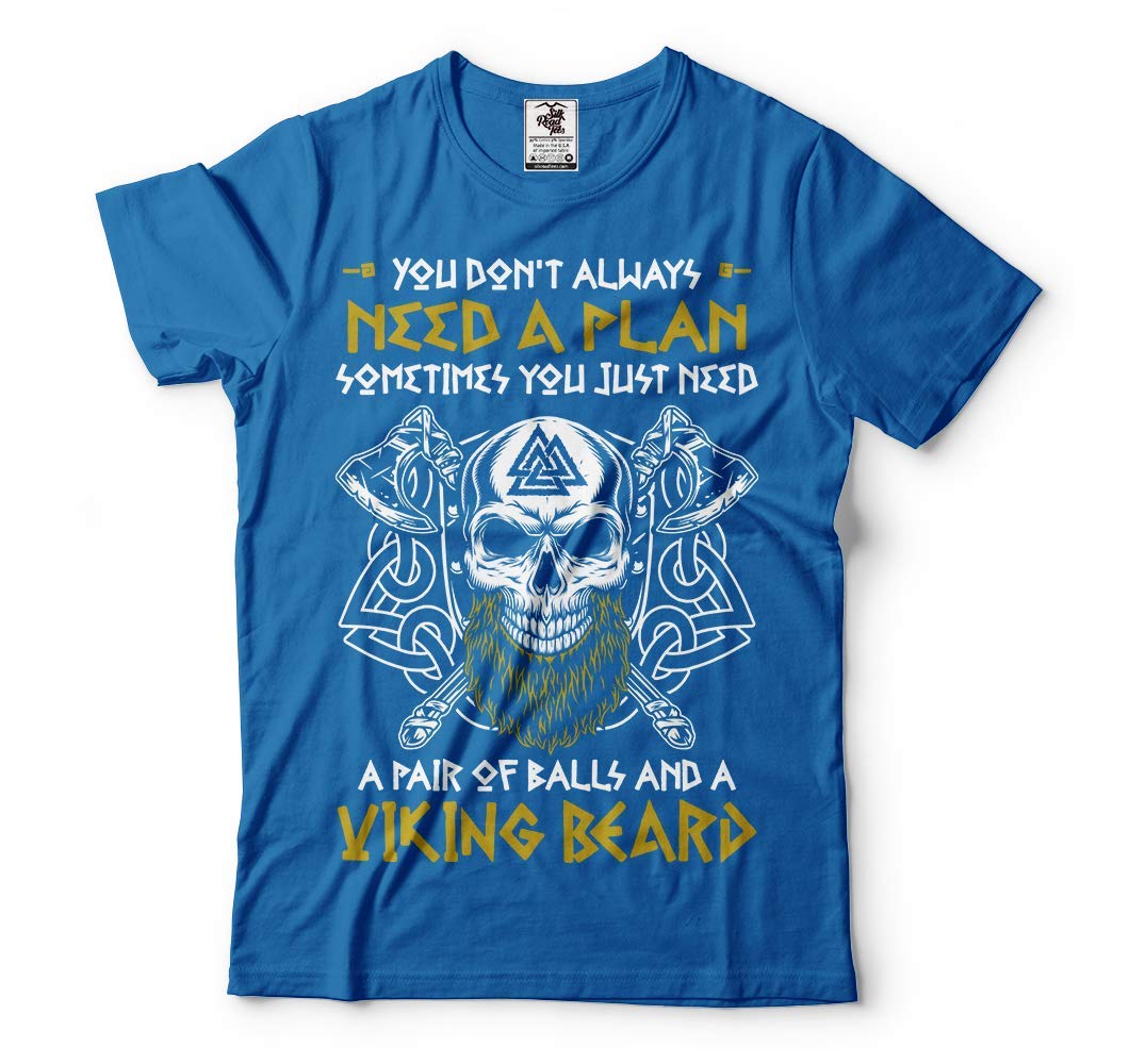 Viking Beard T-Shirt | Norse Mythology Graphic Tee | Thor & Odin Inspired Nordic Design | Perfect for Viking Lovers, Cosplay & Norse History Enthusiasts