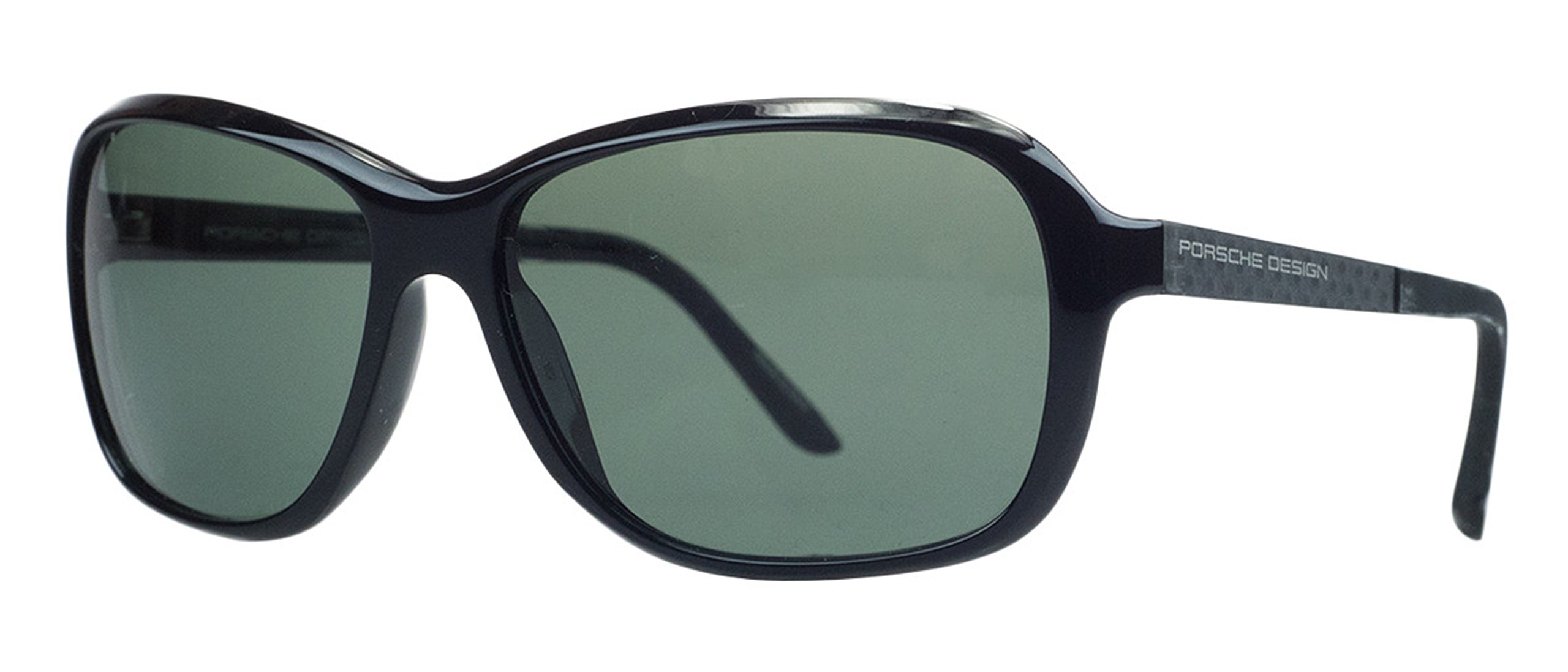 Porsche Design Women's Butterfly Sunglasses - Polarized UV Protection - Stylish Black Aviator Shades for Driving, Beach & Outdoor Activities