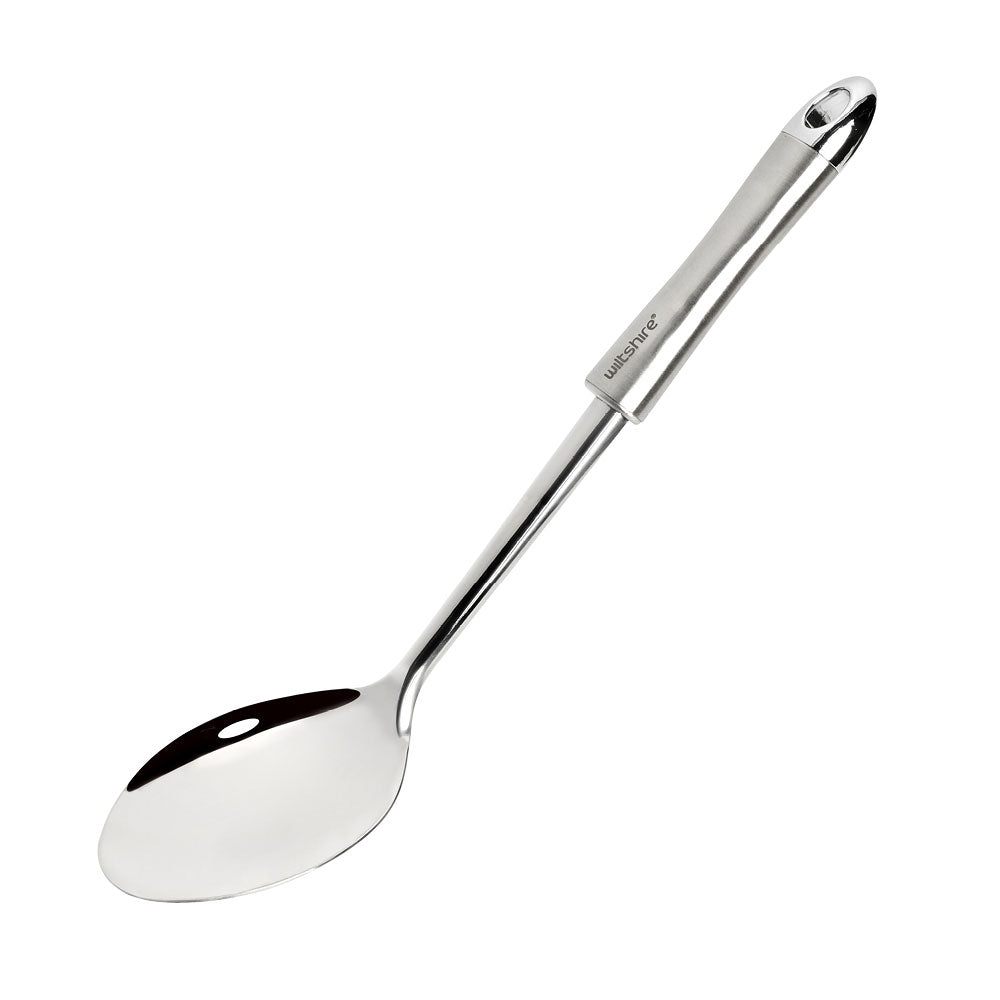 Premium Stainless Steel Solid Spoon - Heavy Duty Industrial Grade - Perfect for Cooking, Baking, Serving & Restaurant Use