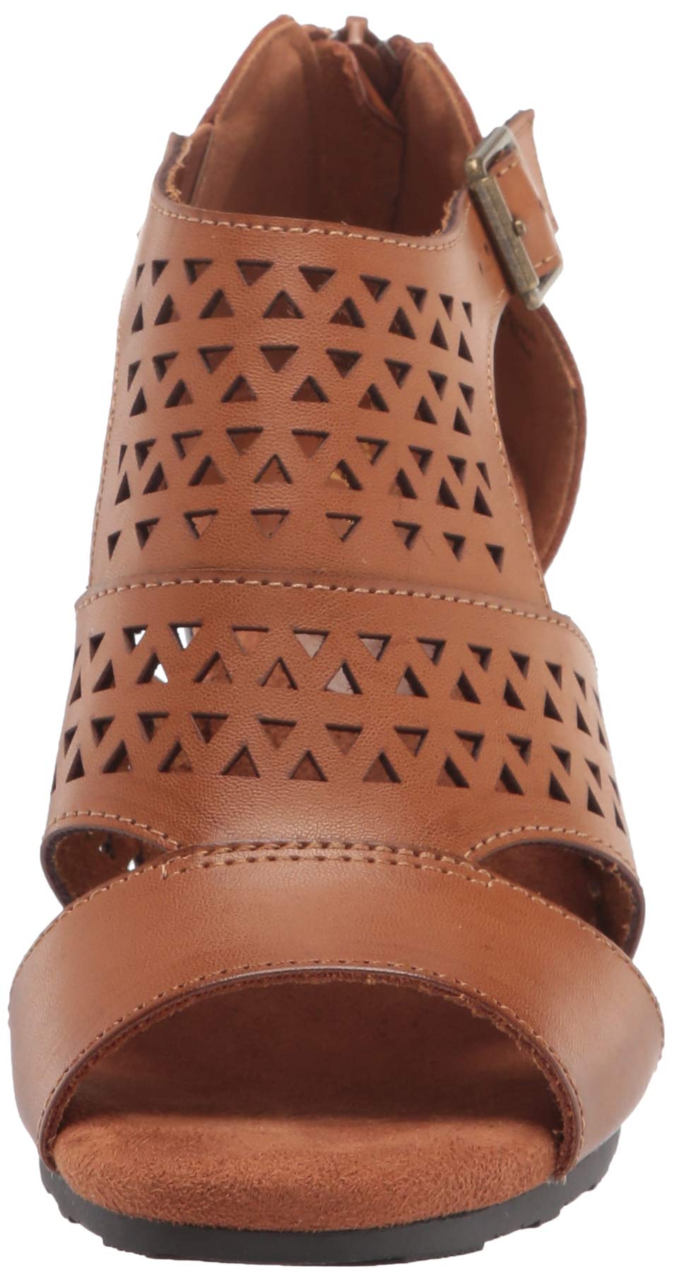 Easy Street Women's Block Heel Sandal - Comfortable Luggage Heels for Travel & Work - Size 9 US - Perfect for Office, Vacation & Summer Outfits