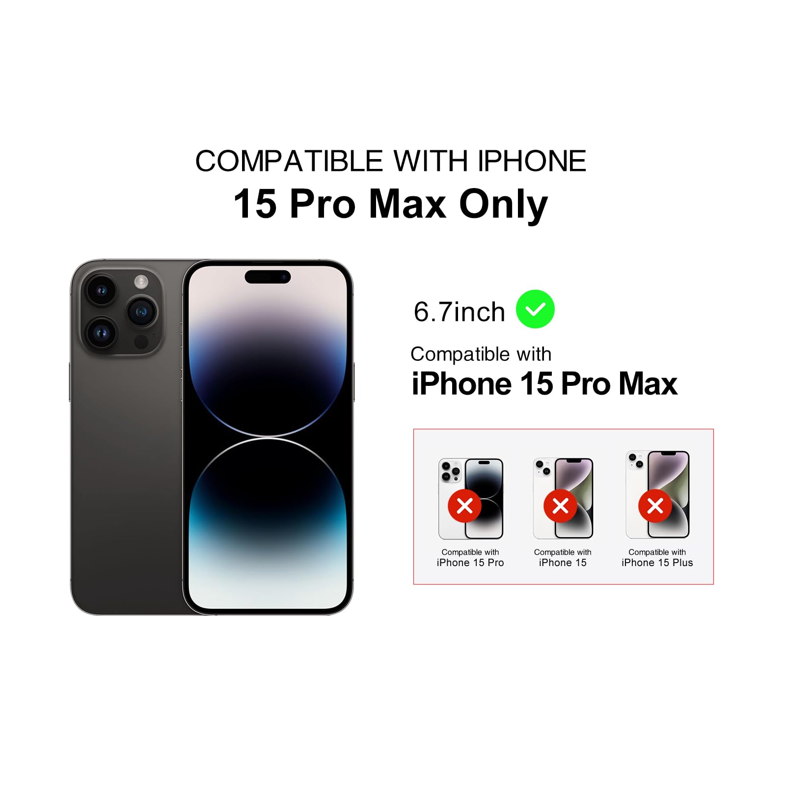 Premium Leather Wallet Phone Case for iPhone 15 Pro Max 6.7