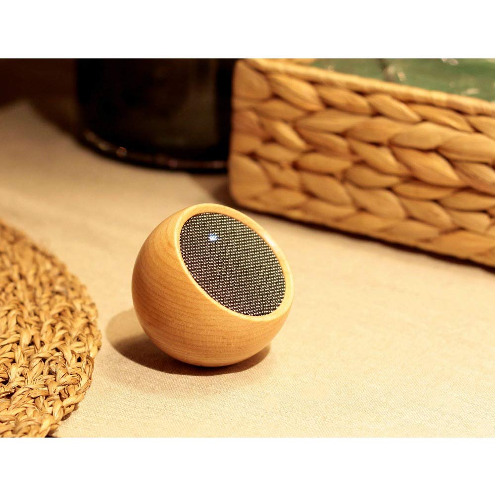 Gingko Design Natural Maple Wood Tumbler with Bluetooth Speaker - Perfect for Outdoor Adventures, Travel & Selfie Moments