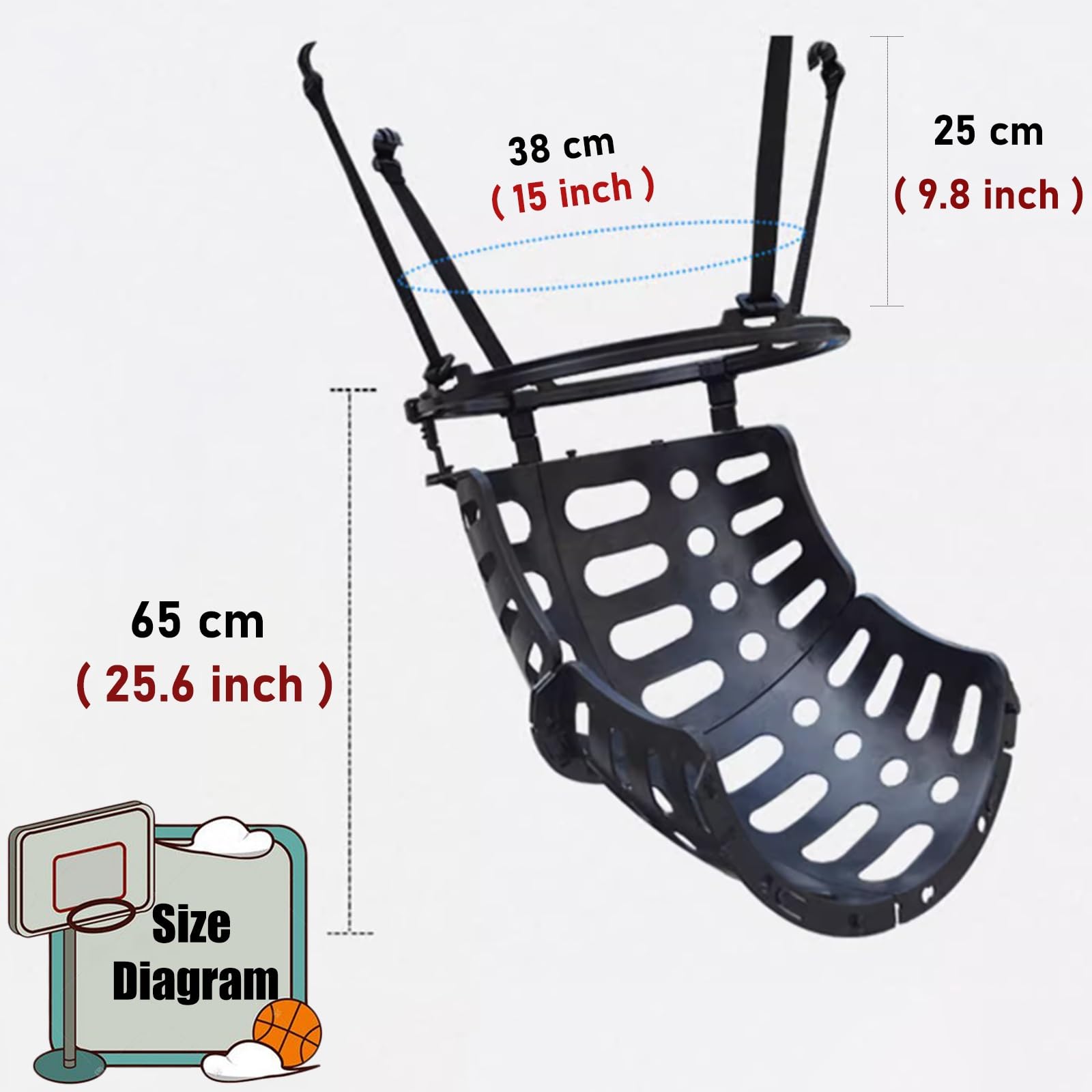 LXLZYXSF No Ball Pickup Basketball Return System - Wall Mounted Solo Shooting Trainer for Kids & Adults | Portable Lightweight Rebounder | Perfect for Driveway, Backyard & Gym Practice (Black)